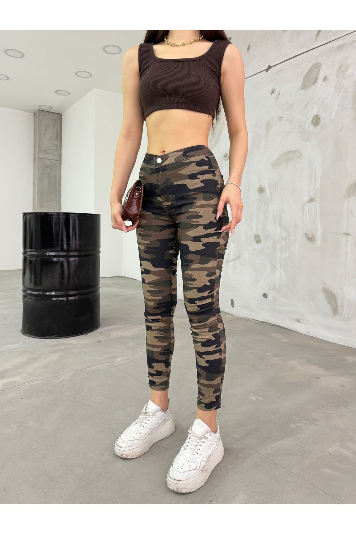 Camo skinny sales trousers