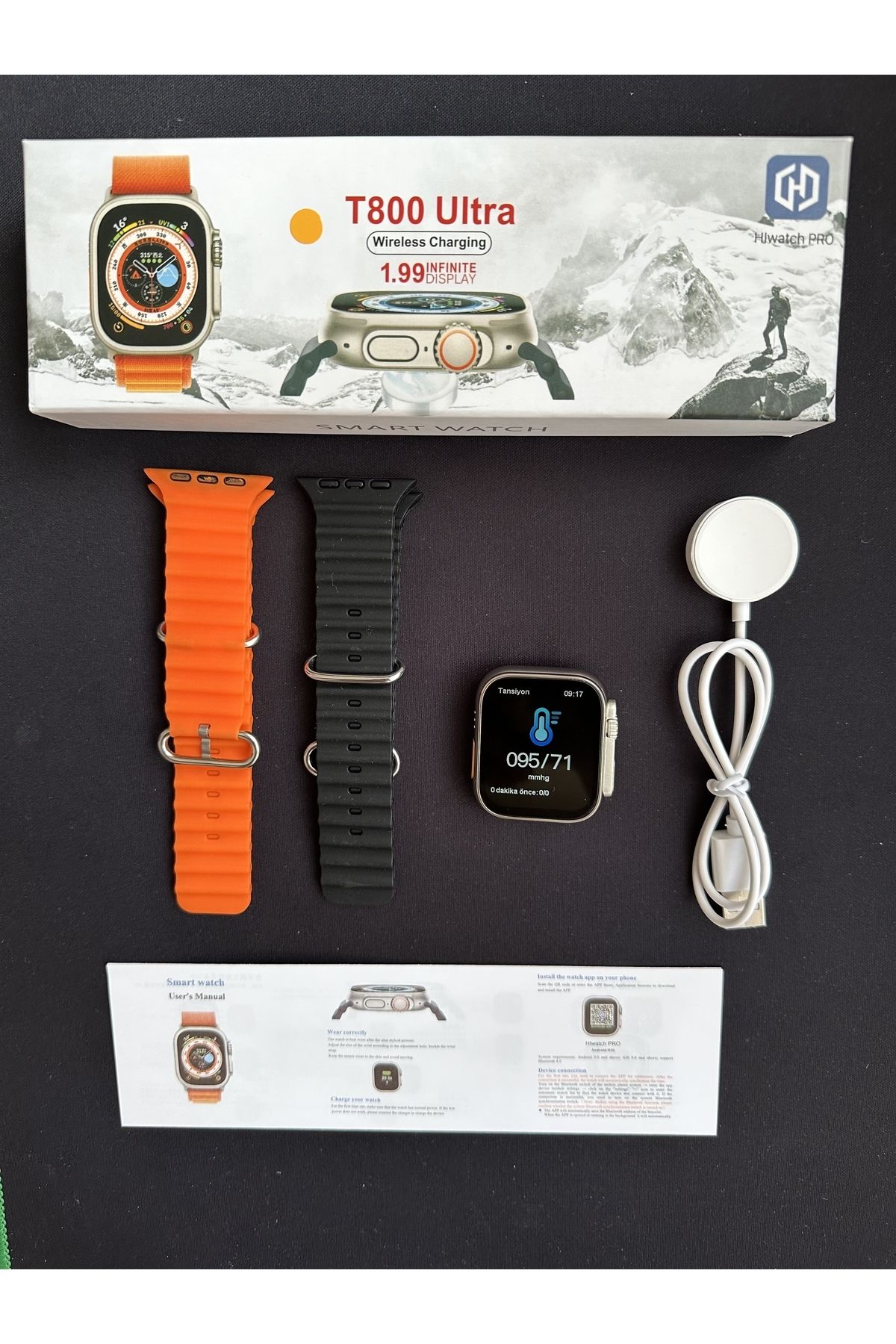 DT3 MATE T 800 Ultra Akıllı Saat Kordon Hediyeli Watch 8 Ultra Smart Watch 49 Mm Android Ve Ios Desteklidir