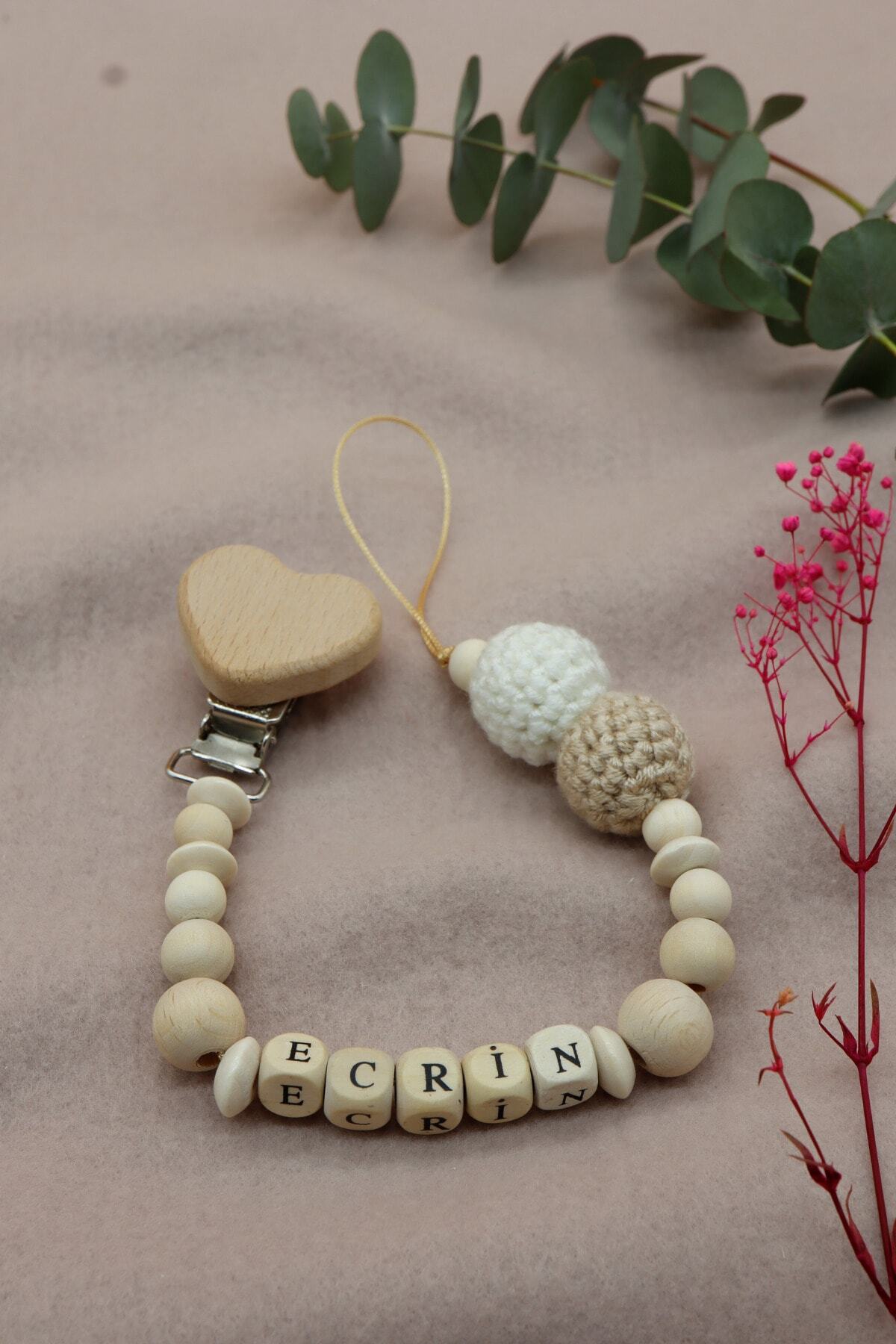 lilamtasarım Emzik Zinciri - Emzik Askısı Ahşap Emzik Zinciri Emzik Tutucu Emzinciri-t fotoğrafı 3 (önizleme)