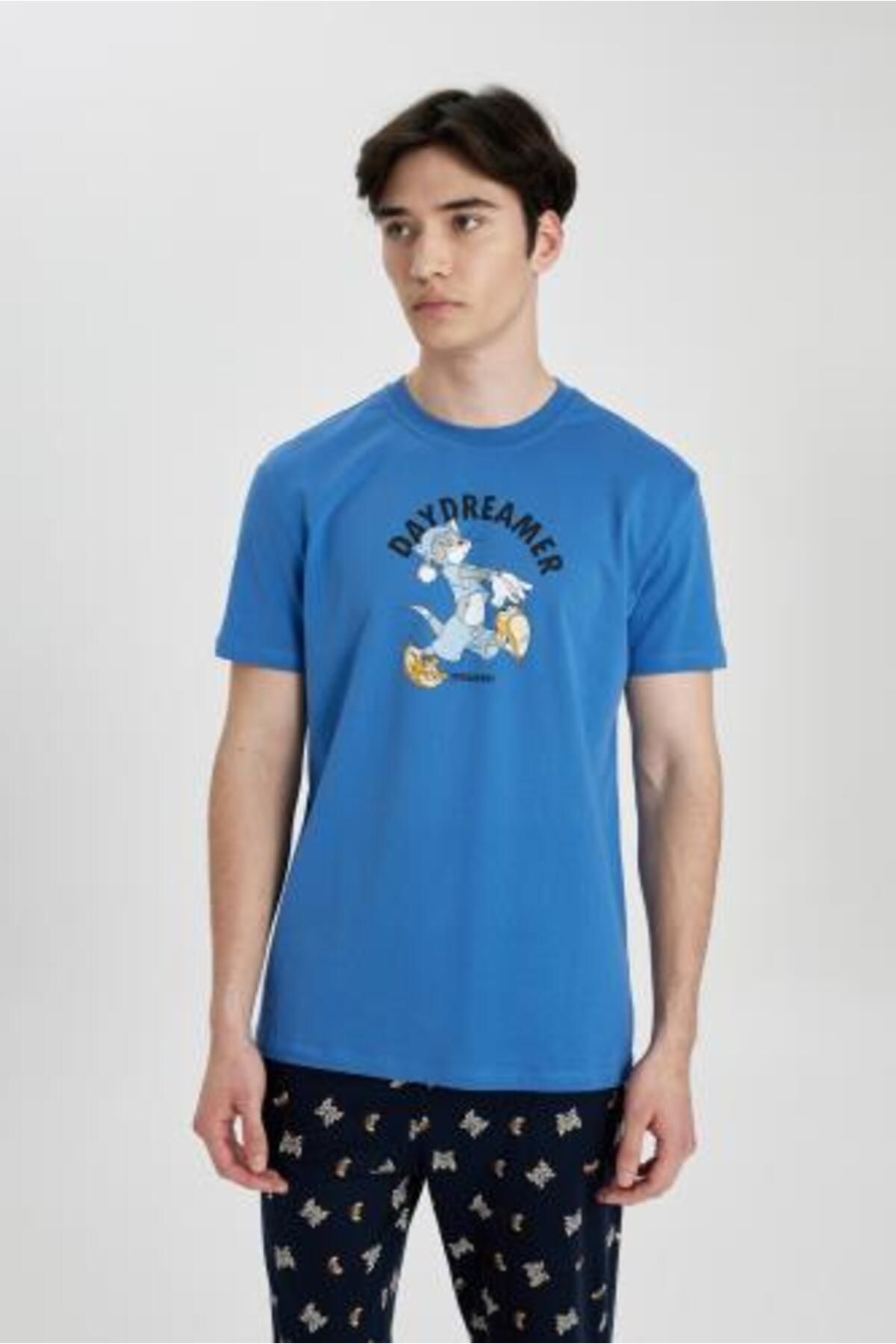 DeFacto-Tom & Jerry Regular Fit Short Sleeve Pajama Set B8658ax24sp 3