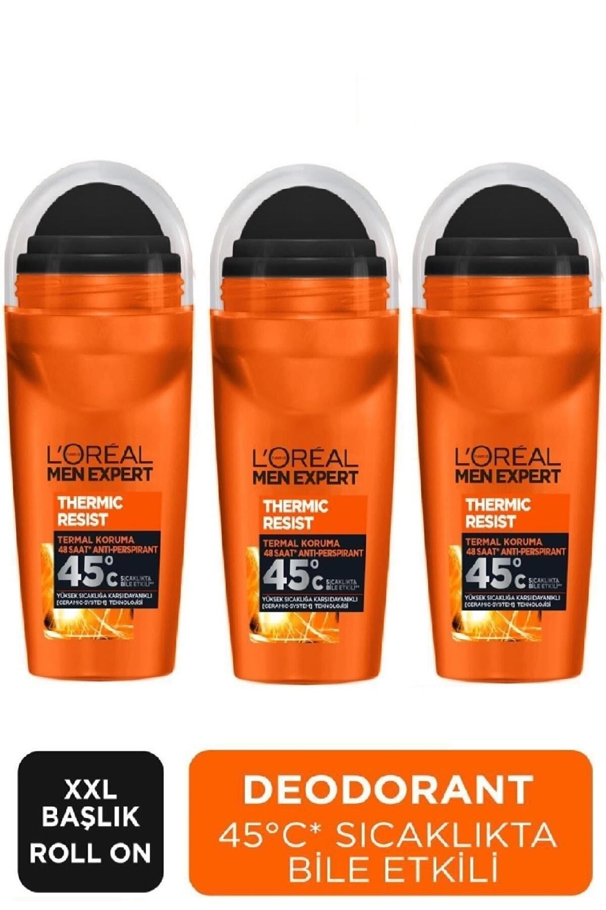 L'Oreal Paris Men Expert Erkek Deodorant Termal Koruma Roll On 50 Ml X 3 Adet