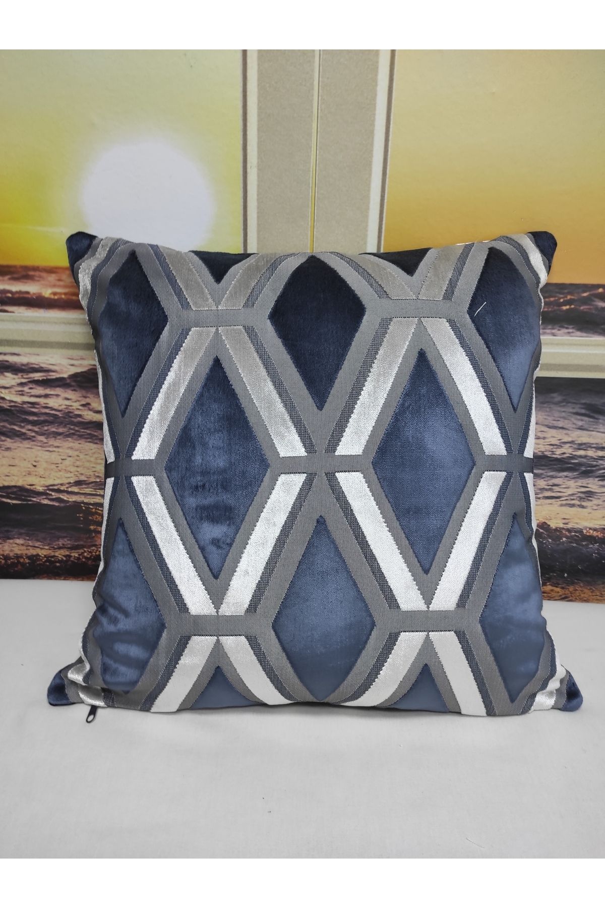 Dark navy cushions store