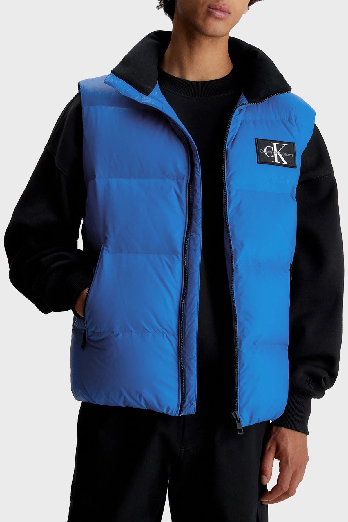 Calvin Klein Regular Waterproof Collar Men\'S C6X - J30J323473 Stand Trendyol Fit Logo VEST Vest Puffer