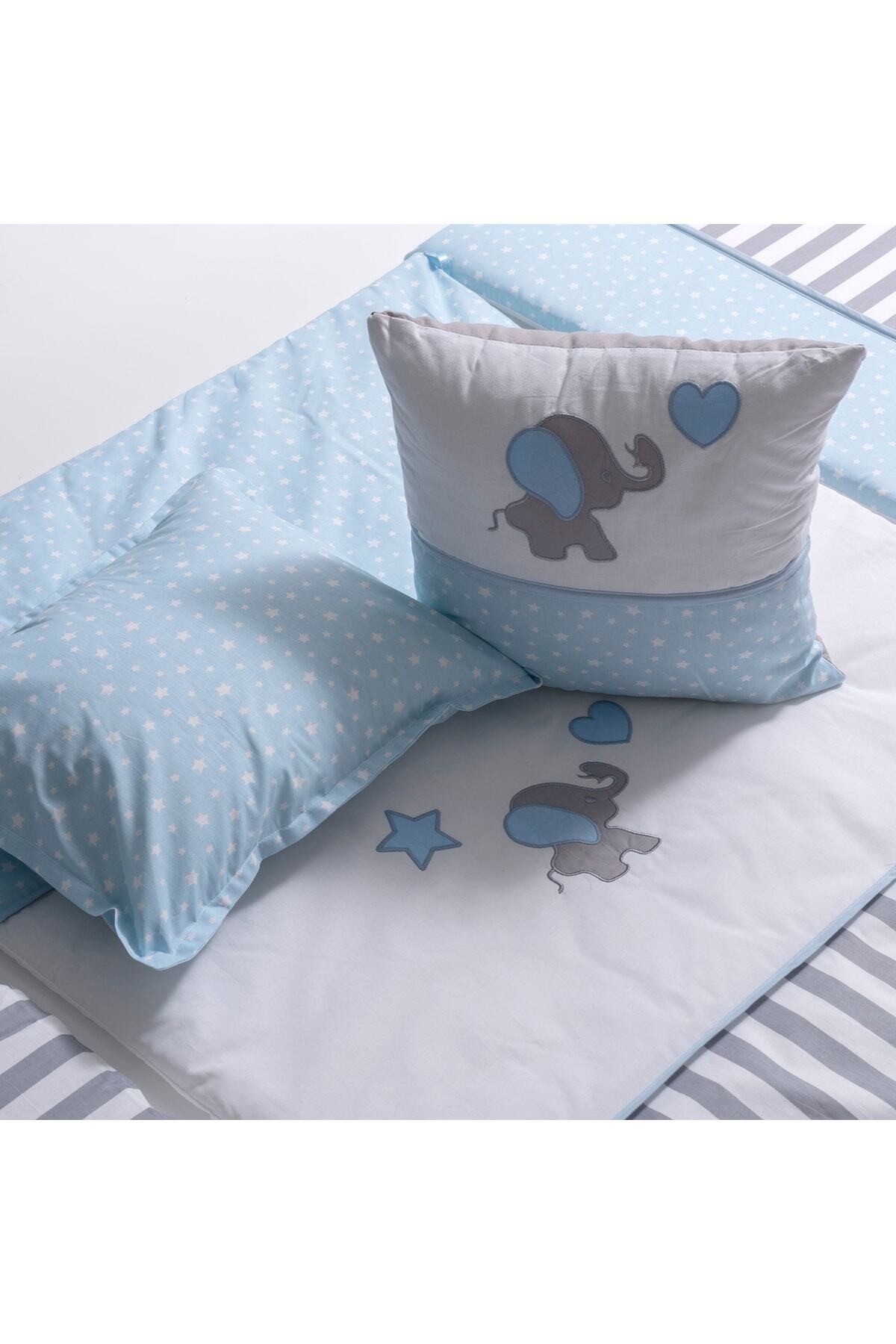 Mini Baby Aqua Mavi Cibinlikli Uyku Seti 60x120 fotoğrafı 4 (önizleme)