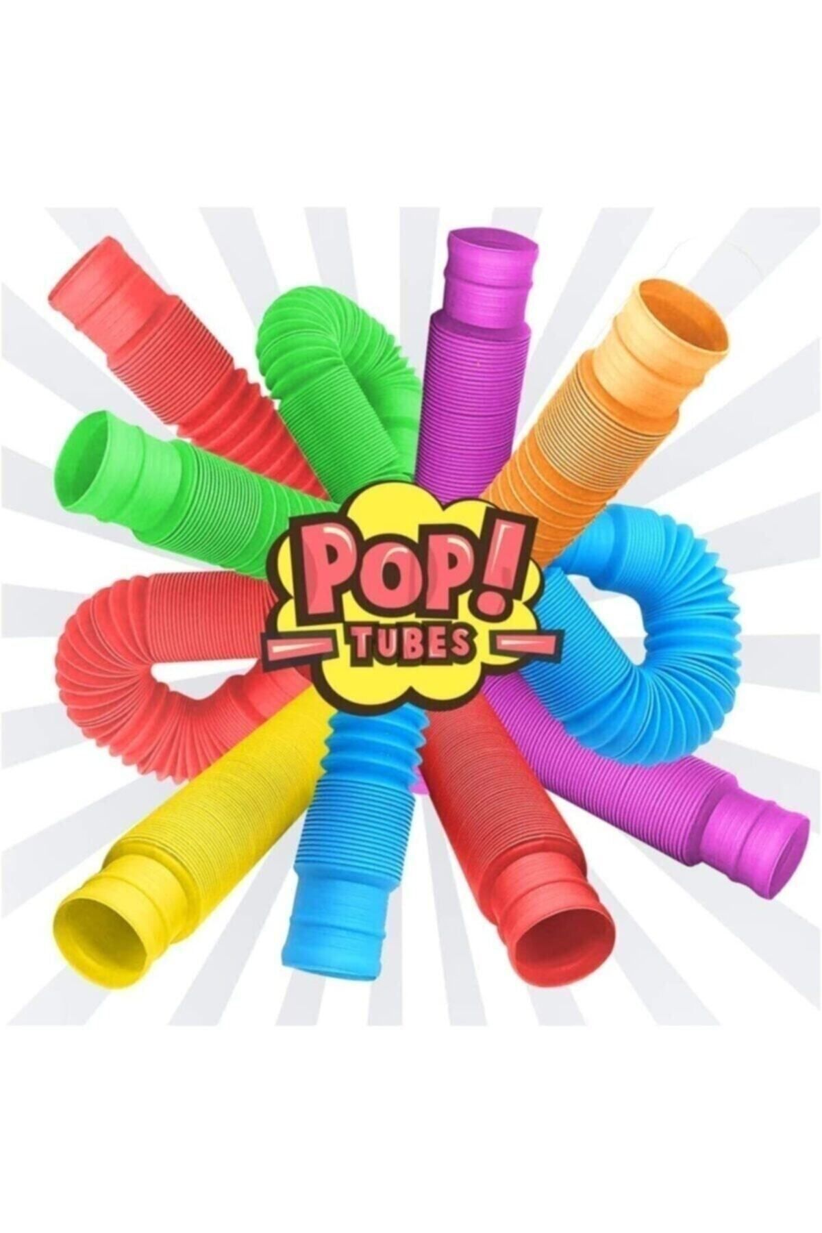5'li Pop Tubes Stres Giderici Popit Fidget Eğitici Oyuncak (5 ADET POP TUBE) - 3