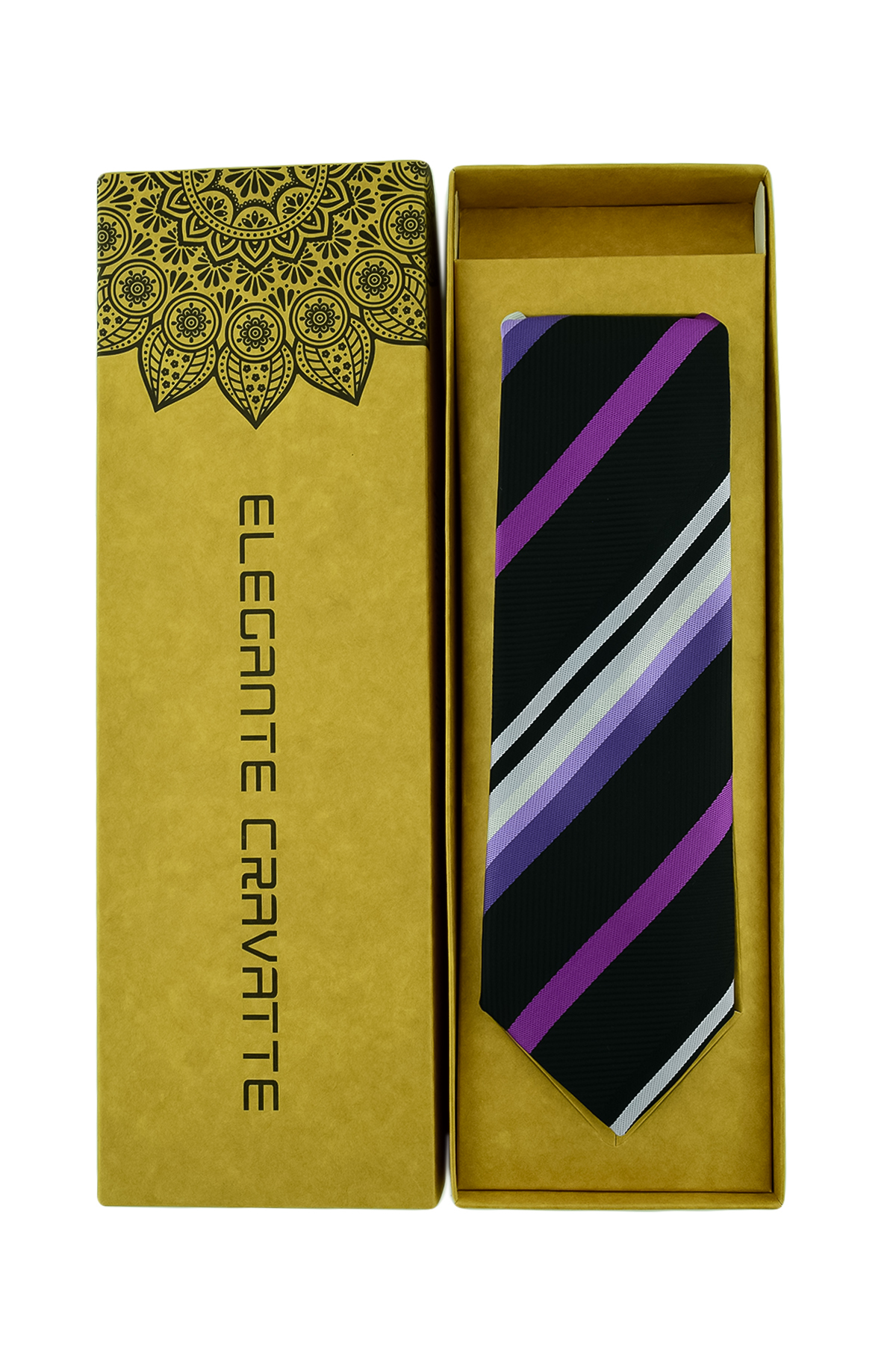 کراوات مردانه مشکی Elegante Cravatte | TYCFQU6J6N170600486074878 اورجینال - تصویر 2