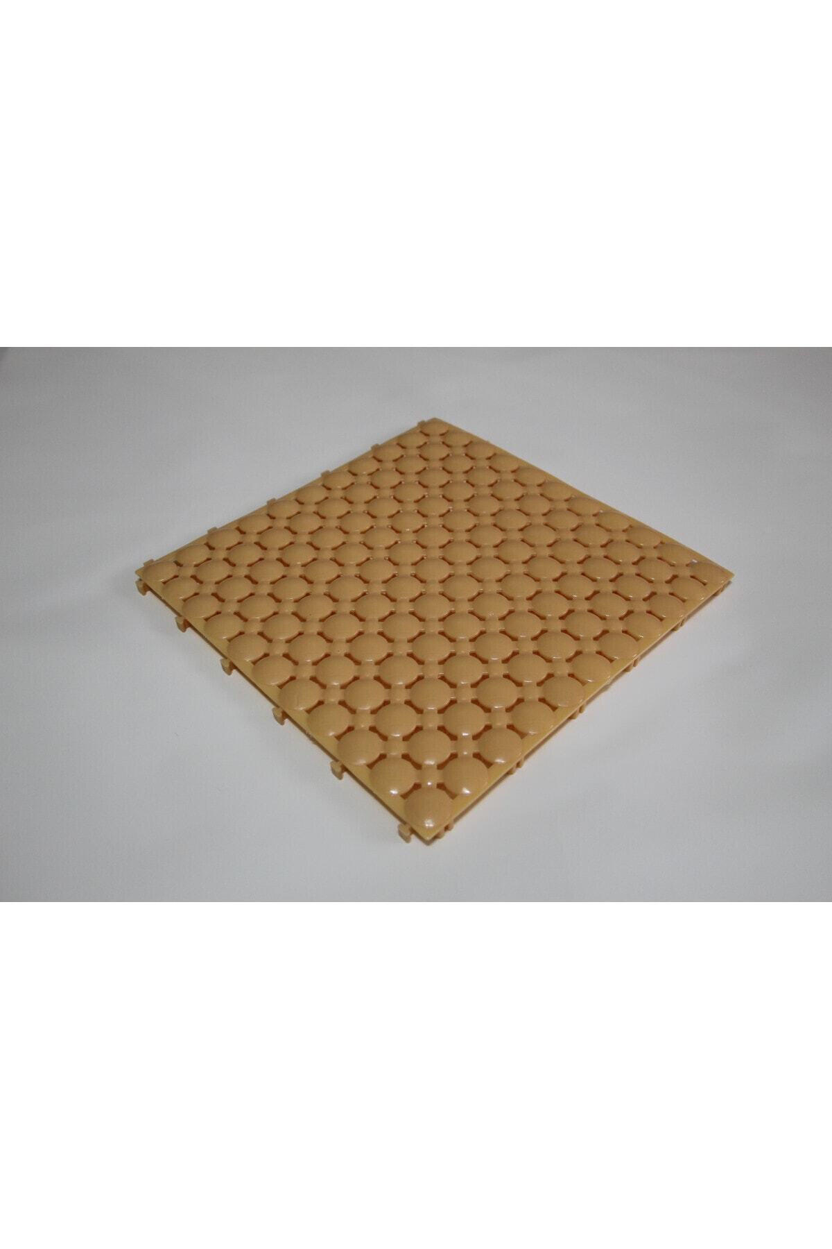 Krem Ortopedik Plastik Yer Karosu Zemin Döşemesi Yer Izgarası 33x33cm 1 M2 (9 ADET)