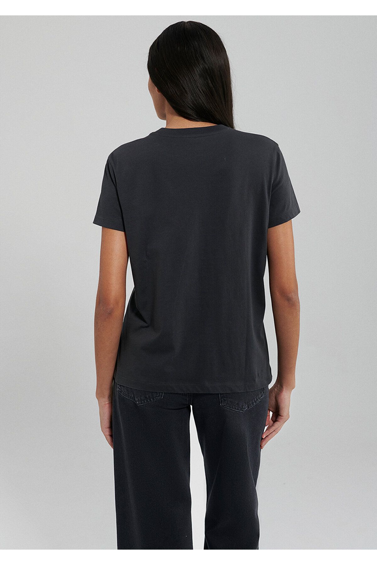 Mavi تی شرت خاکستری چاپی به طور منظم / برش معمولی 1612232-34853
