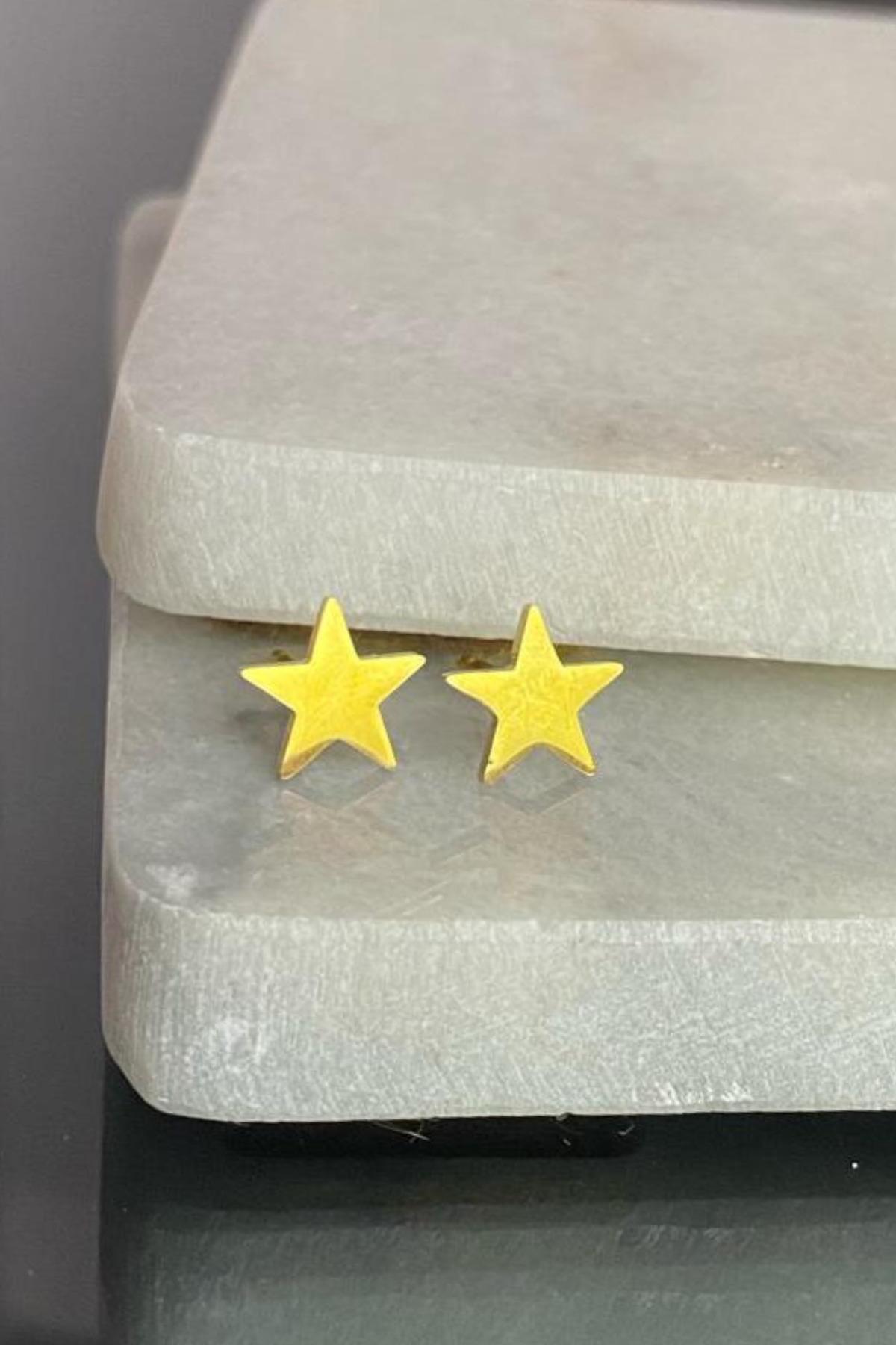 Women's Gold Star Model Steel Nail Earrings