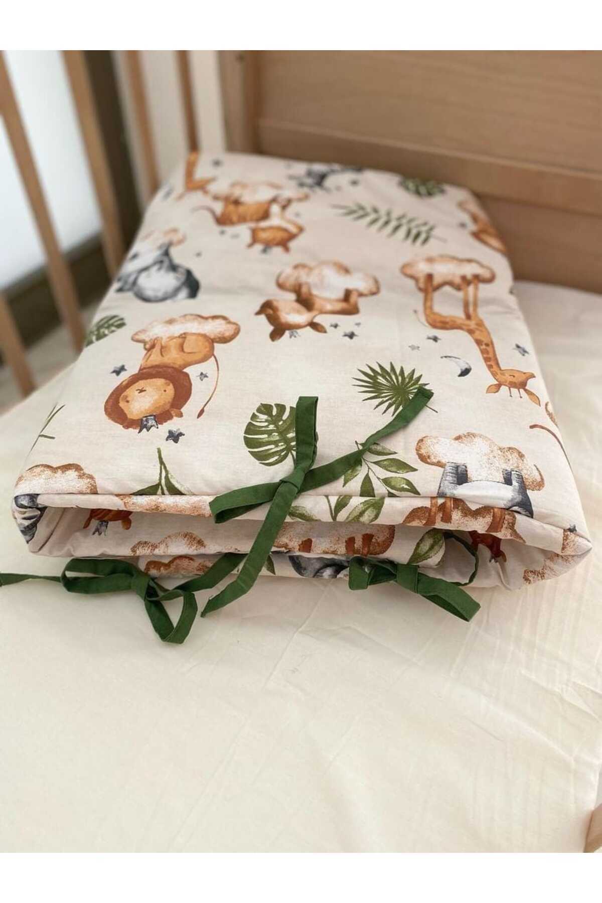 BABYSROSE Beşik Uzun Yan Koruma 60x120 Beşikler Için 'Safari' (1 Adet) fotoğrafı 2 (önizleme)