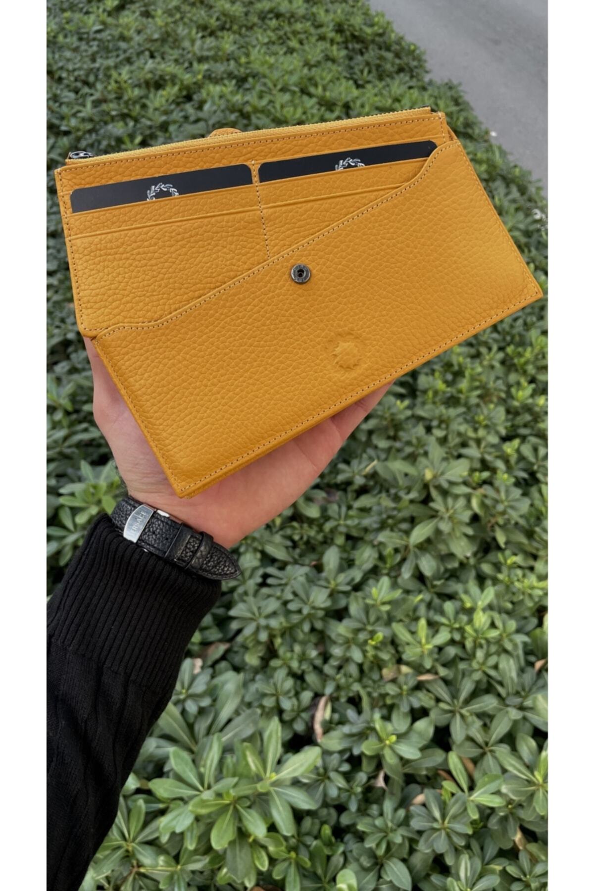کیف پول مردانه زرد CüzCan | 119 اورجینال - تصویر 5