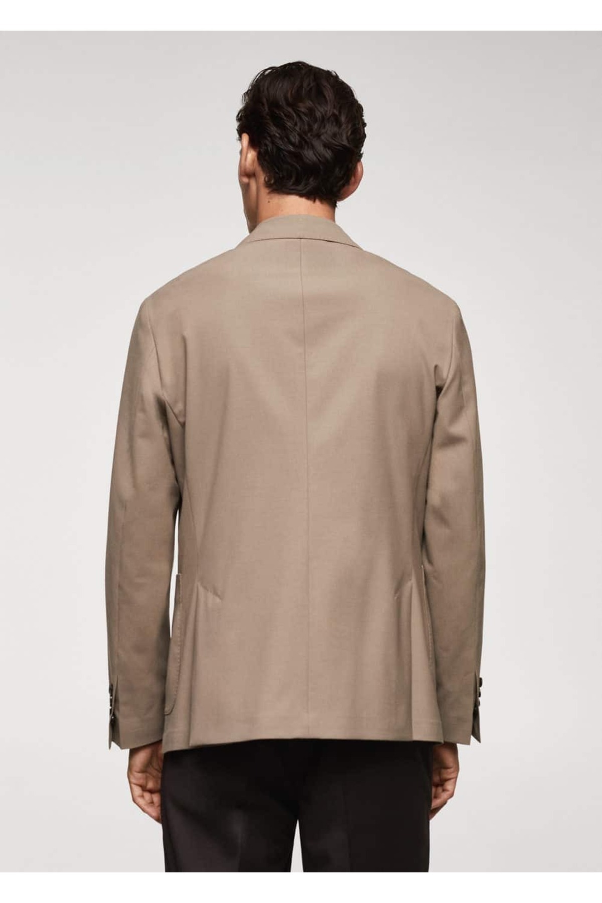 ژاکت مردانه بژ منگو | 57040928 اورجینال - تصویر 4