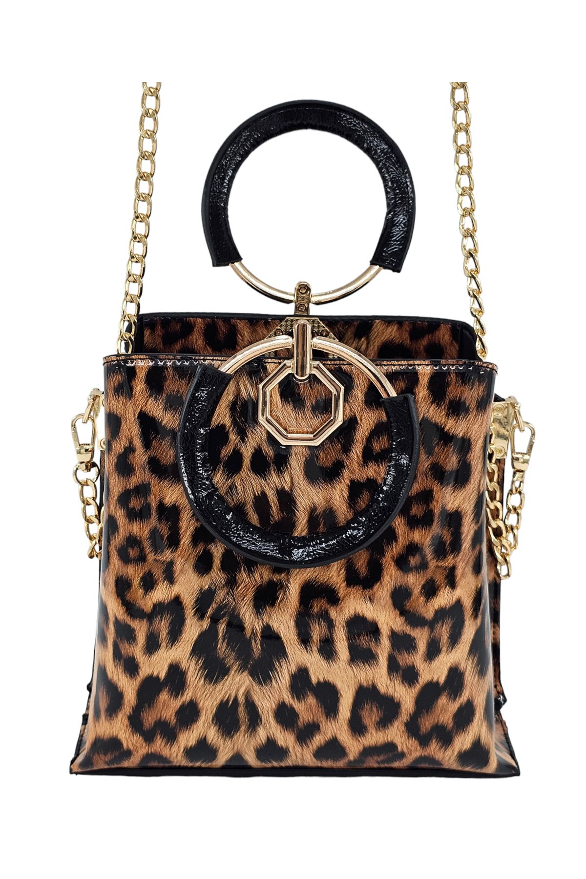 Leopard print sale chain bag