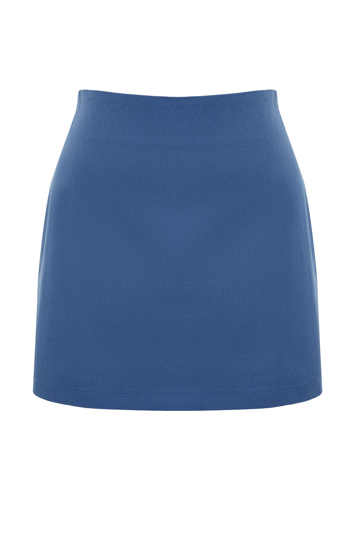 Trendyol Collection-Indigová minisukně A-Line s vysokým pasem – tkaná, TWOSS22ET0136 7