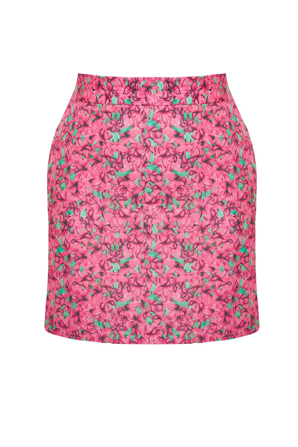 Trendyol Collection Red Floral Pencil Fit Mini Woven Skirt