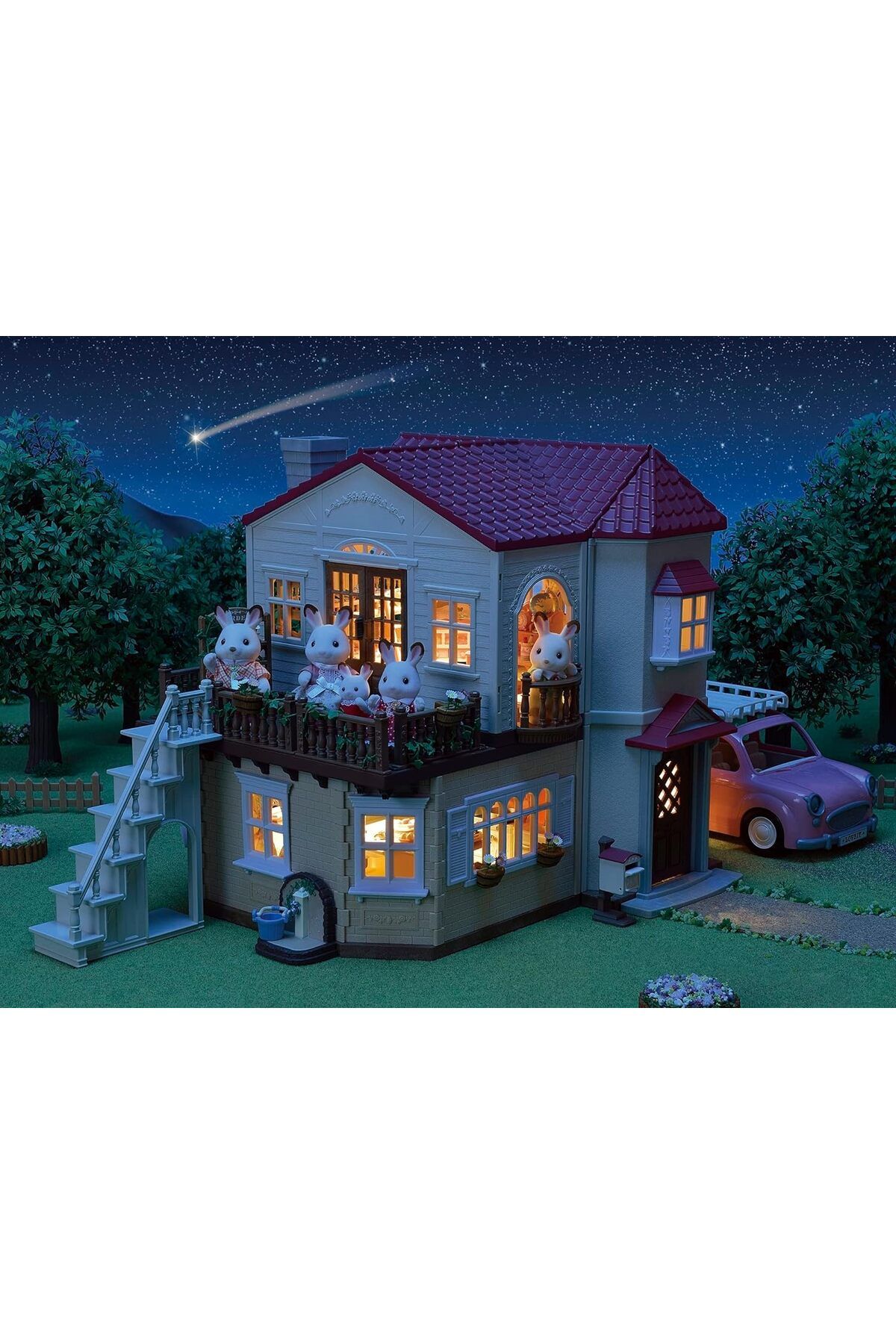 Sylvanian families house blue roof discount