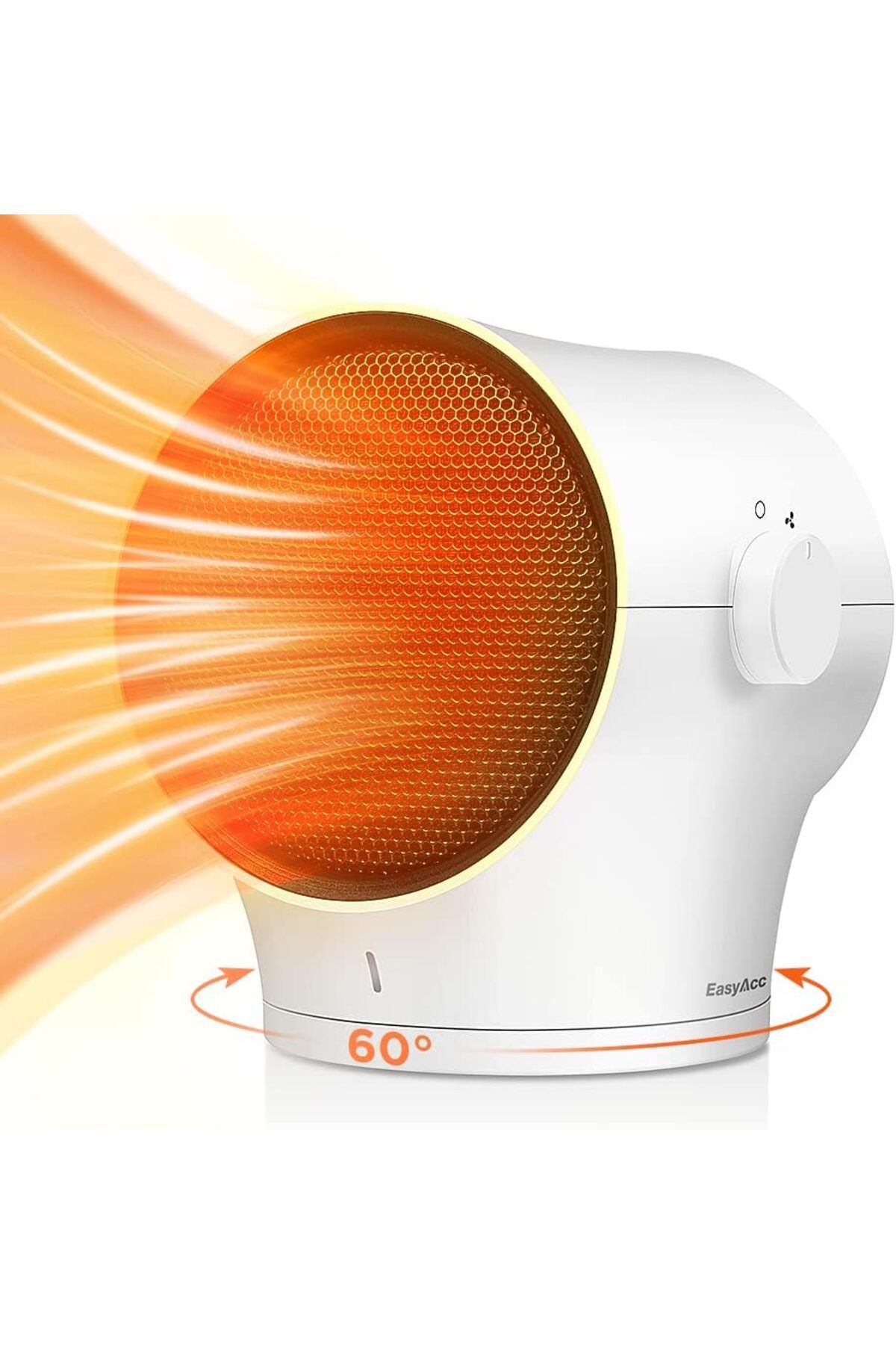 EasyAcc Taşınabilir Fanlı Mini Isıtıcı Enerji Tasarruflu, Sessiz, Seramik, 60° Salınımlı, 3 Güç Seviyesi
