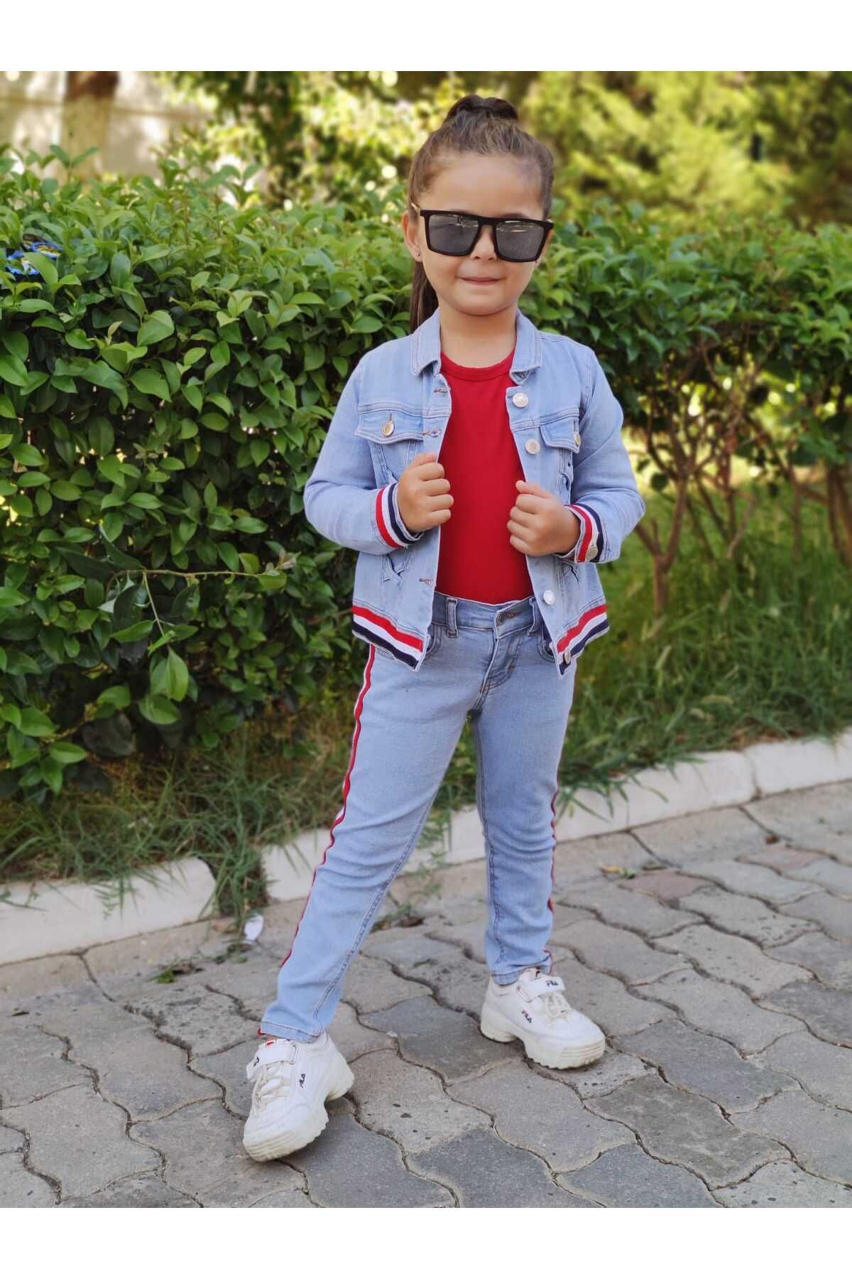 EFE KIDS-Girl's Jeans Jacket Jeans Trousers Children's Set 1