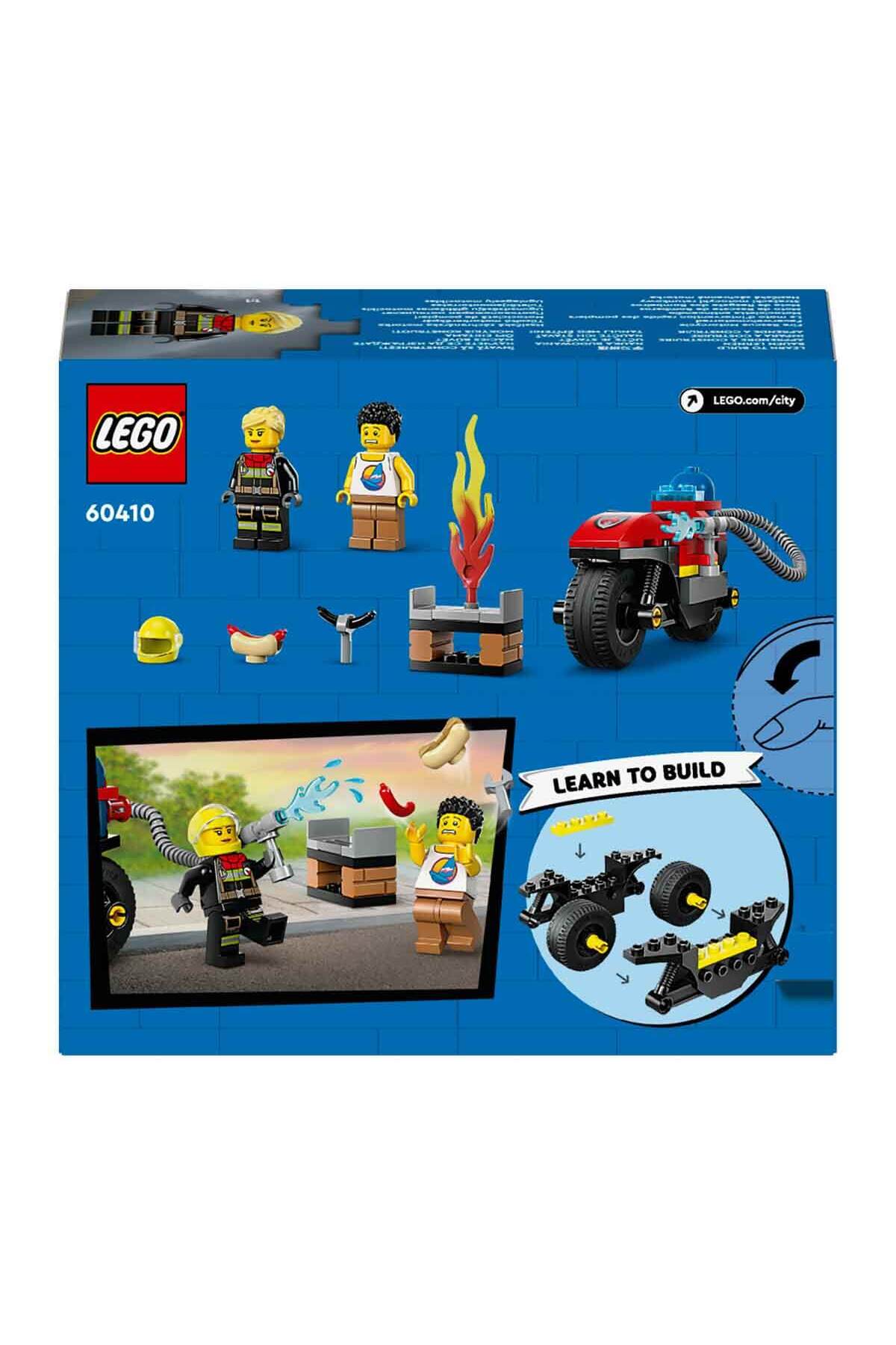 ® موتورسیکلت آتش‌نشانی شهری 60410 – موتورسیکلت ماشین آتش‌نشانی برای کودکان ۴ سال به بالا