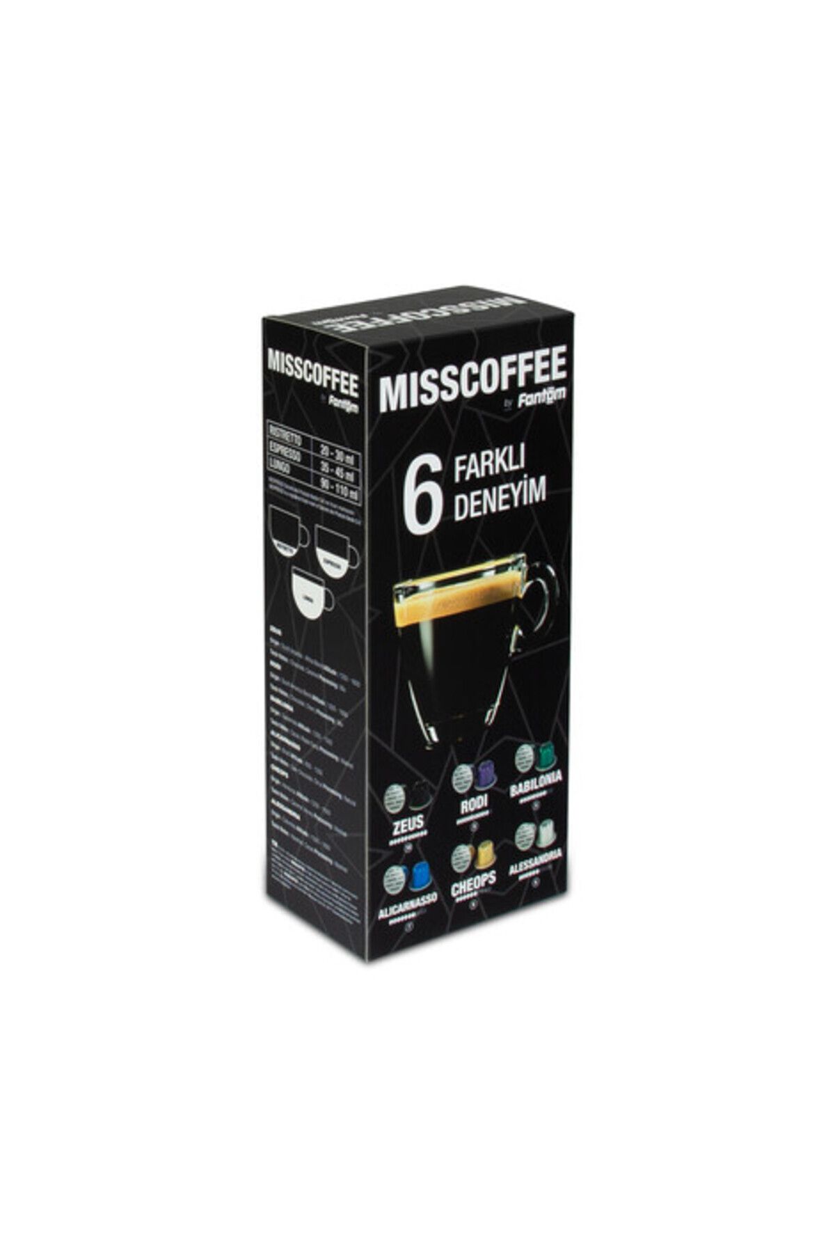 Fantom-Misscoffee 6 Different Experience Box Compatible with Nespresso System 5