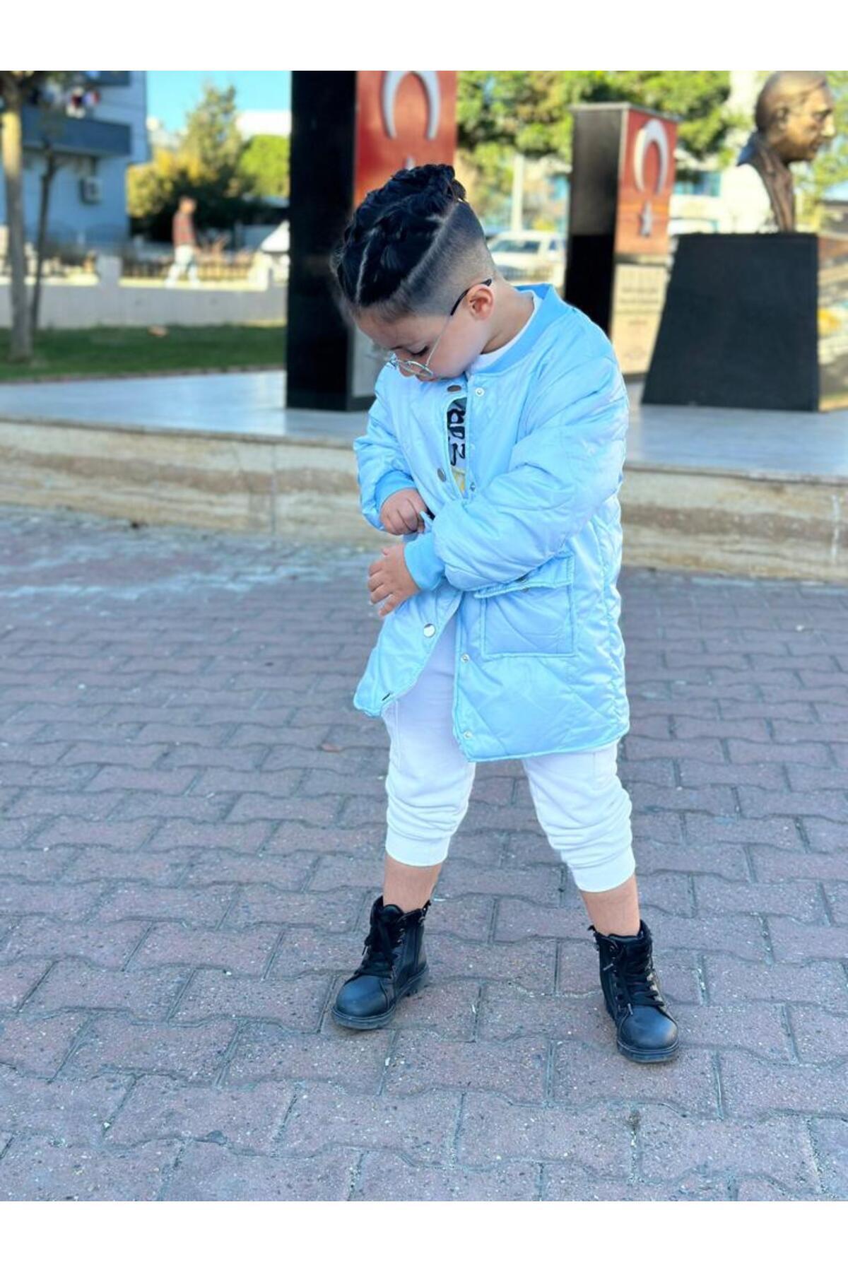 Eybabykids çocuk unisex kapitone desenli şişme mont kaban fotoğrafı 3 (önizleme)