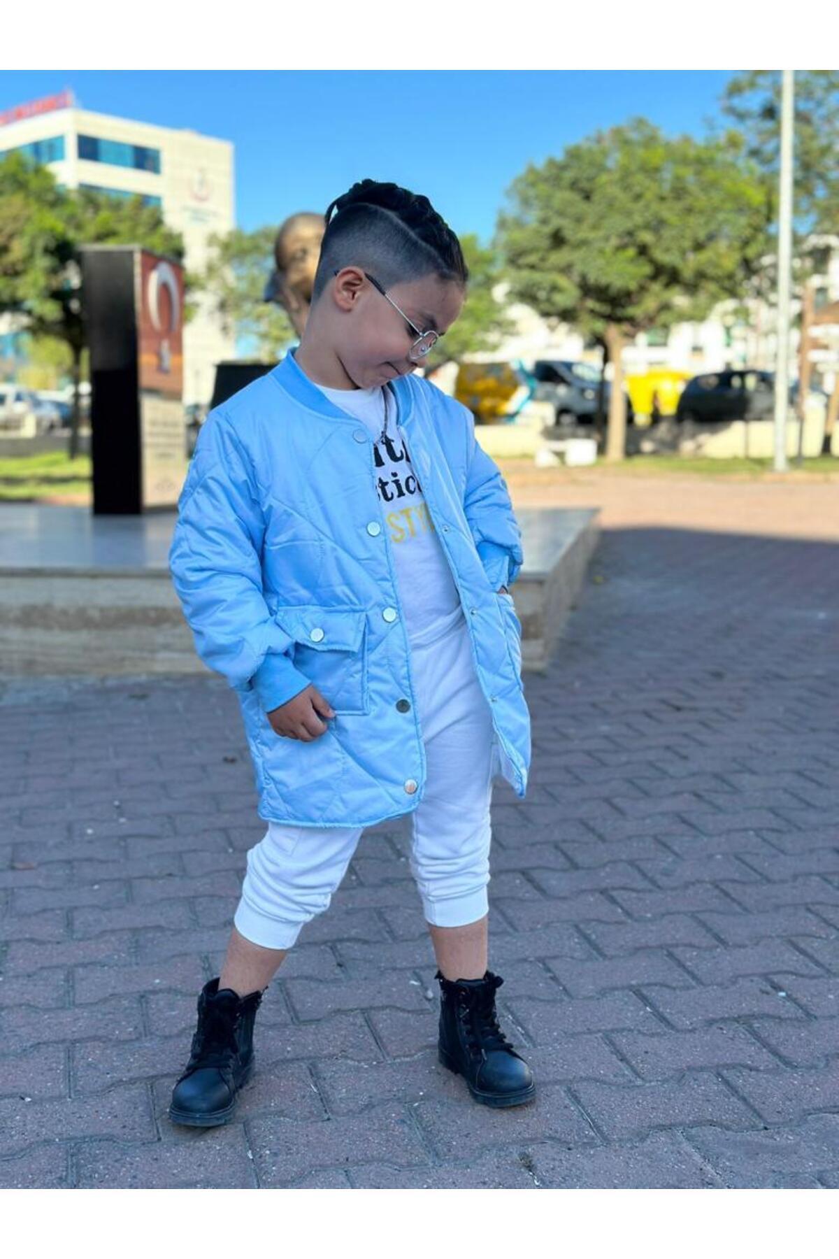 Eybabykids çocuk unisex kapitone desenli şişme mont kaban fotoğrafı 5 (önizleme)
