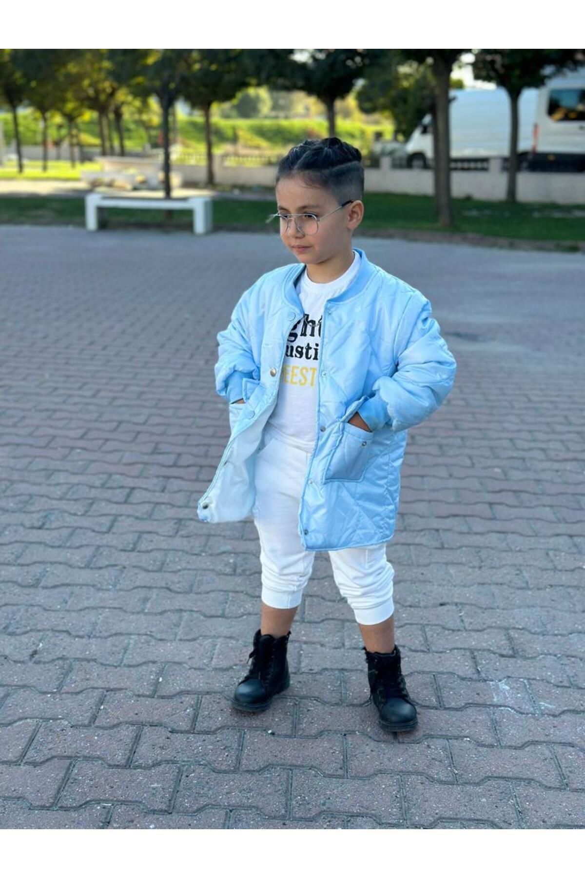 Eybabykids çocuk unisex kapitone desenli şişme mont kaban fotoğrafı 2 (önizleme)