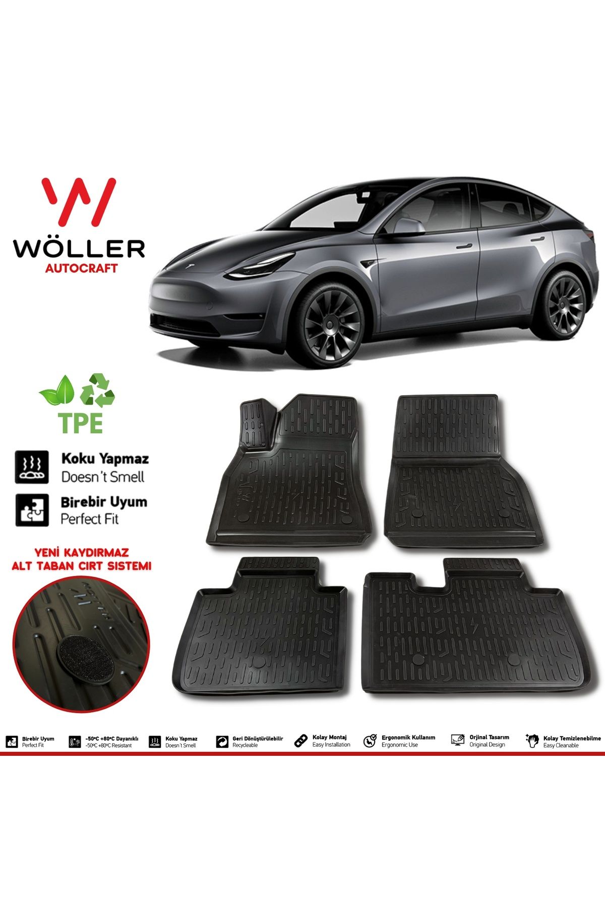 Мат Wöller Tesla Model Y 2019 и далее 3D бассейн Wöller Mat wöller3dpaspas220