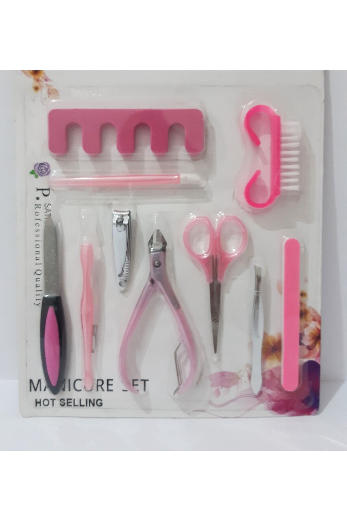 renkli çiçekler-Manicure Set 10 Piece Manicure Set 3