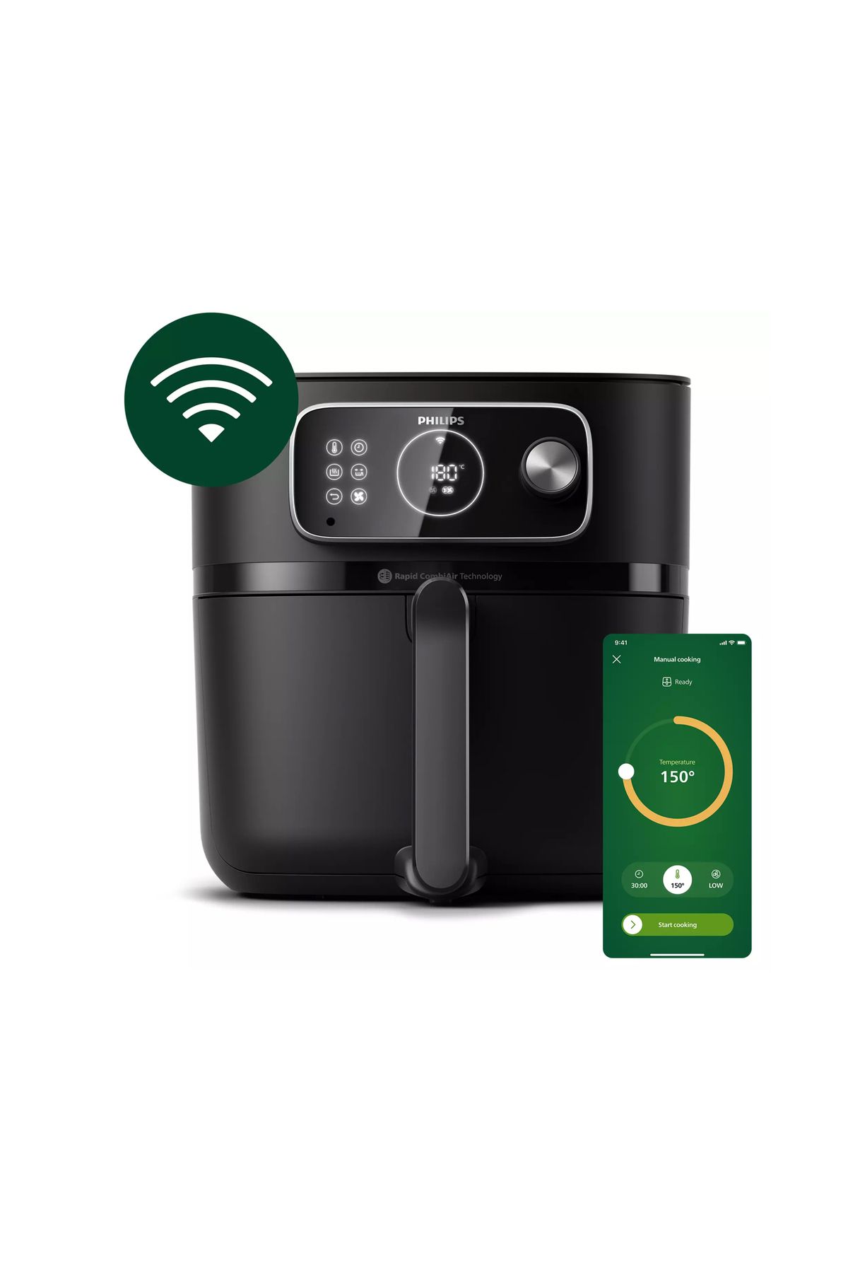 Philips-Rapid CombiAir Food Thermometer Compatible XXL Airfryer with Automatic Cooking program 3