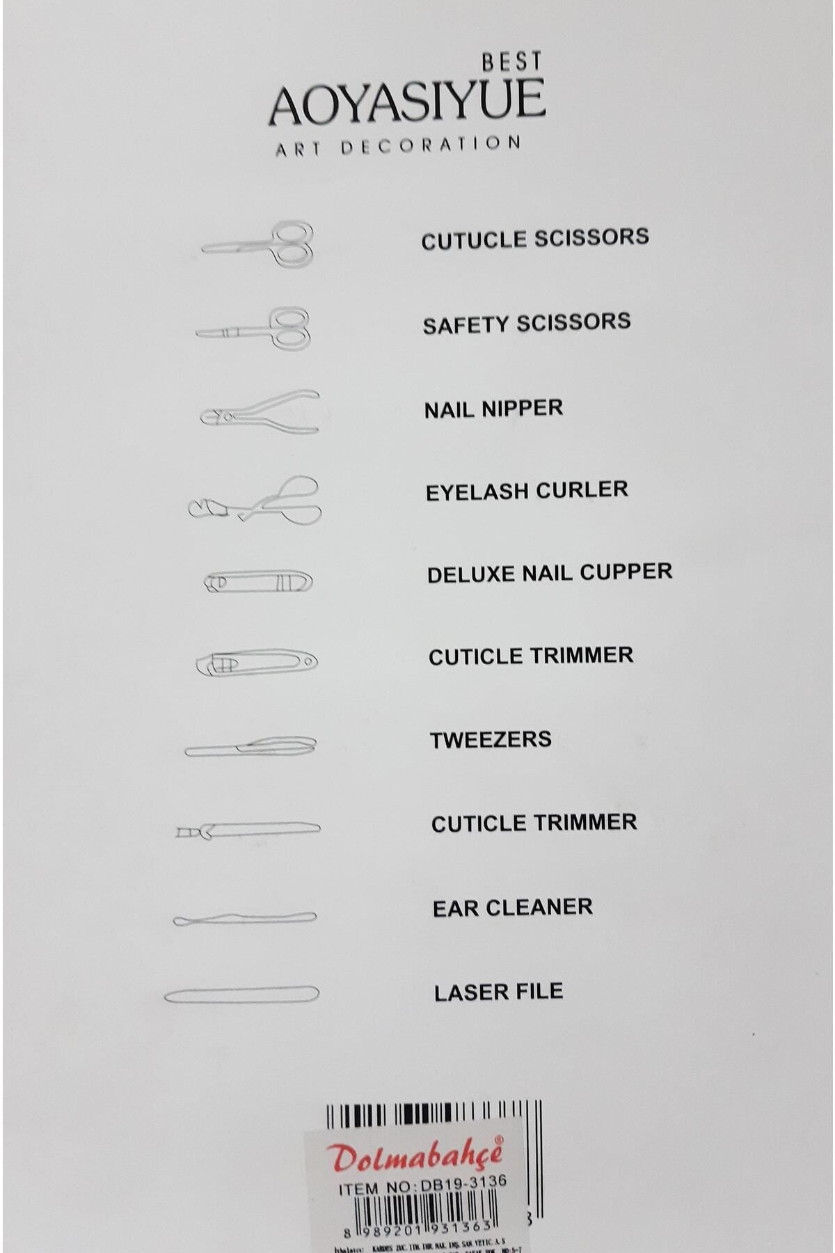 renkli çiçekler-Manicure Set 10 Piece Manicure Set 6