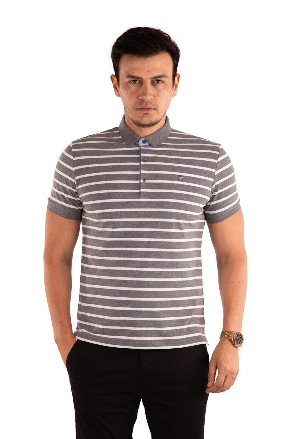 Tony Montana T Shirt Gray Polo neck
