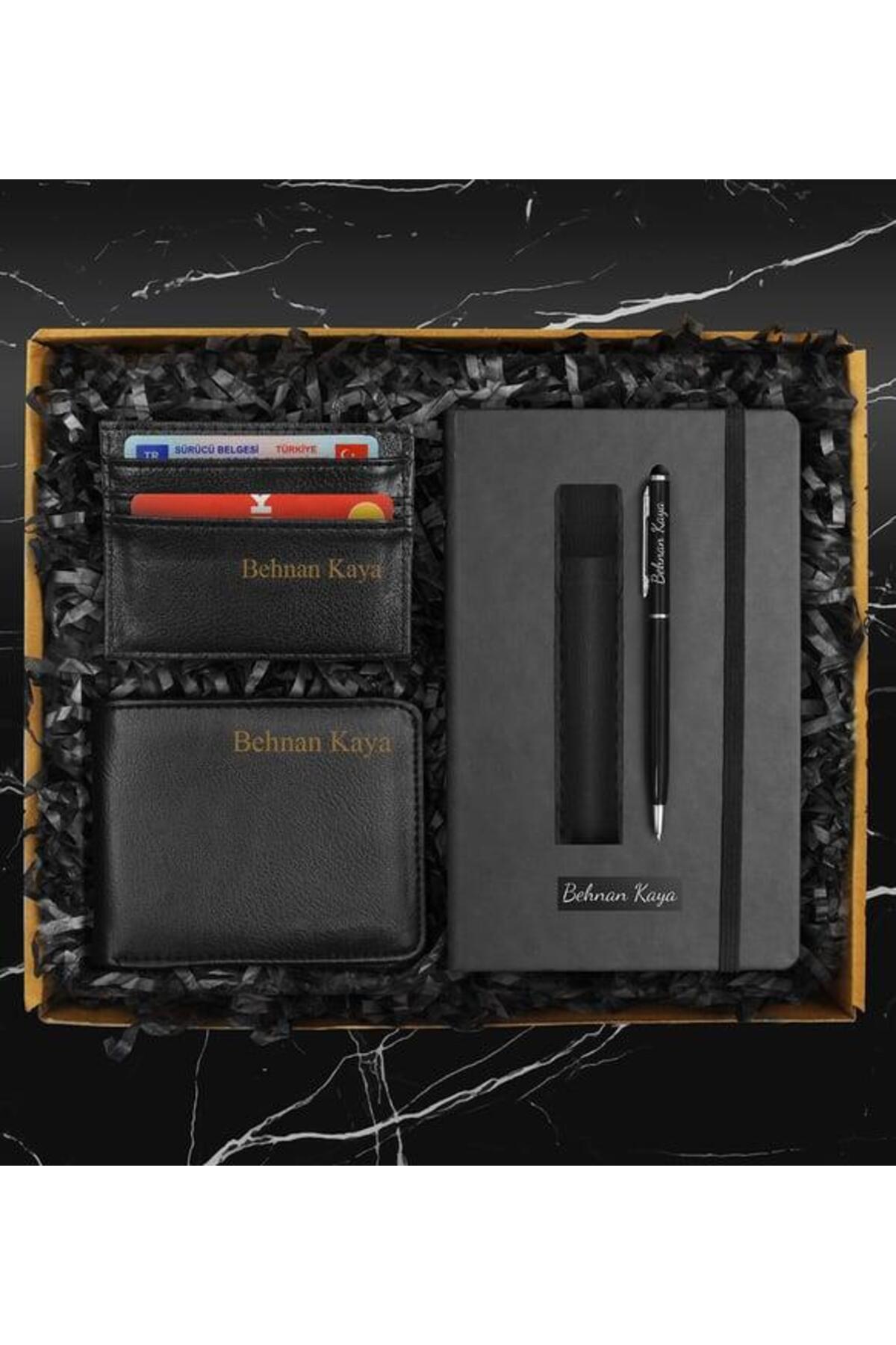 Apollon Gift Shop Kişiye Özel Defter & Kişiye Özel Deri Kılıflı Touch Pen Kalem & Kişiye Özel Kartvizitlik & Kişiye Öz