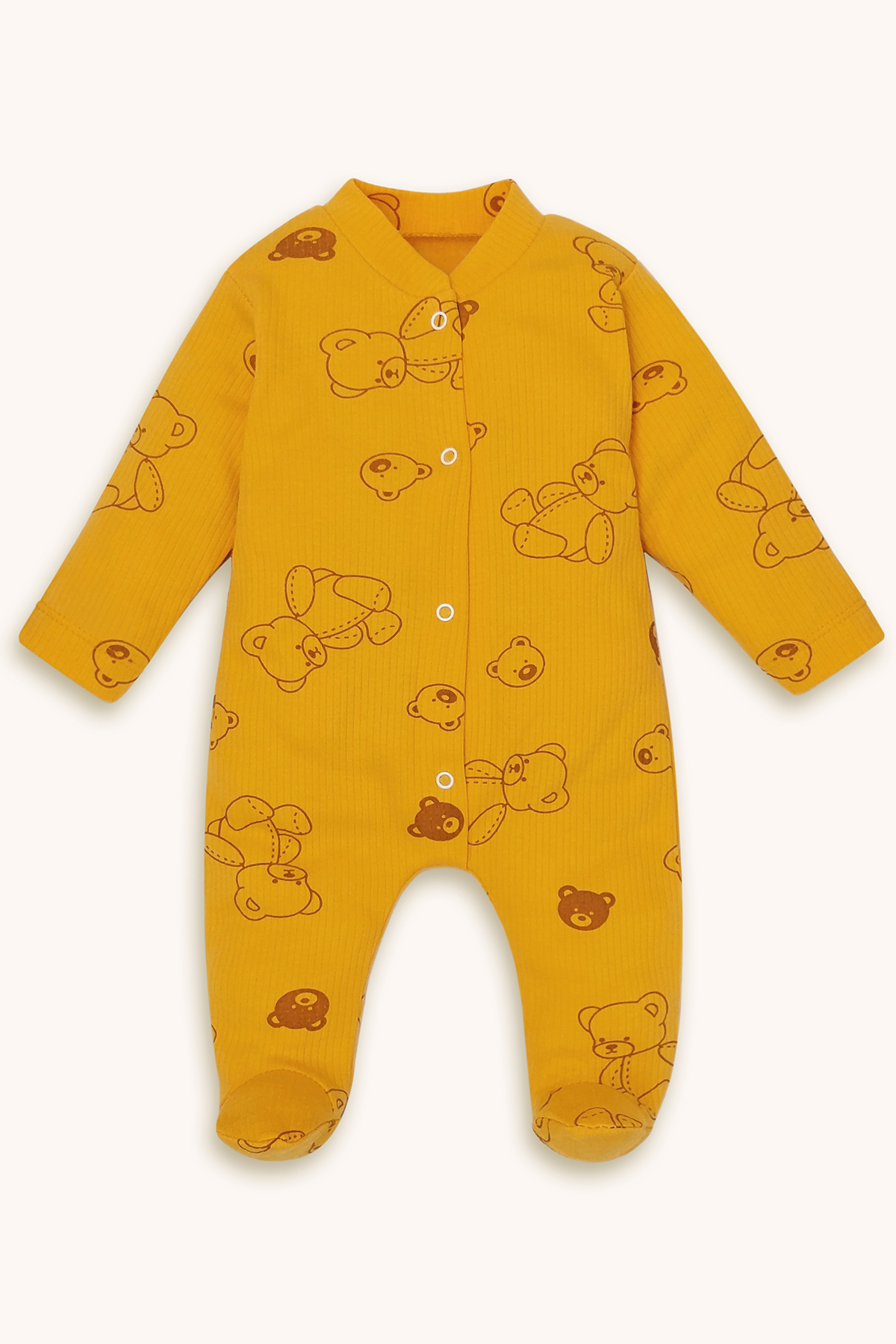 bebizu Ribanalı Ayıcık Desenli Çıtçıtlı Patikli 2li Tulum fotoğrafı 2 (önizleme)