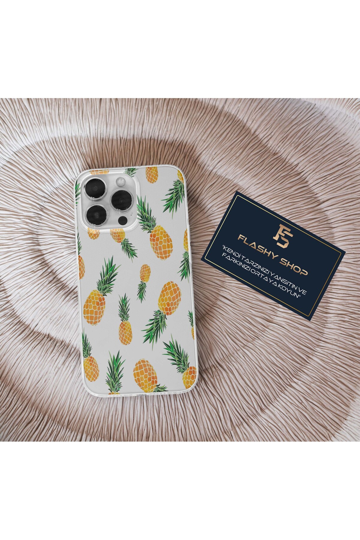 Samsung Galaxy A35 Compatible Pineapple Pattern Transparent Case