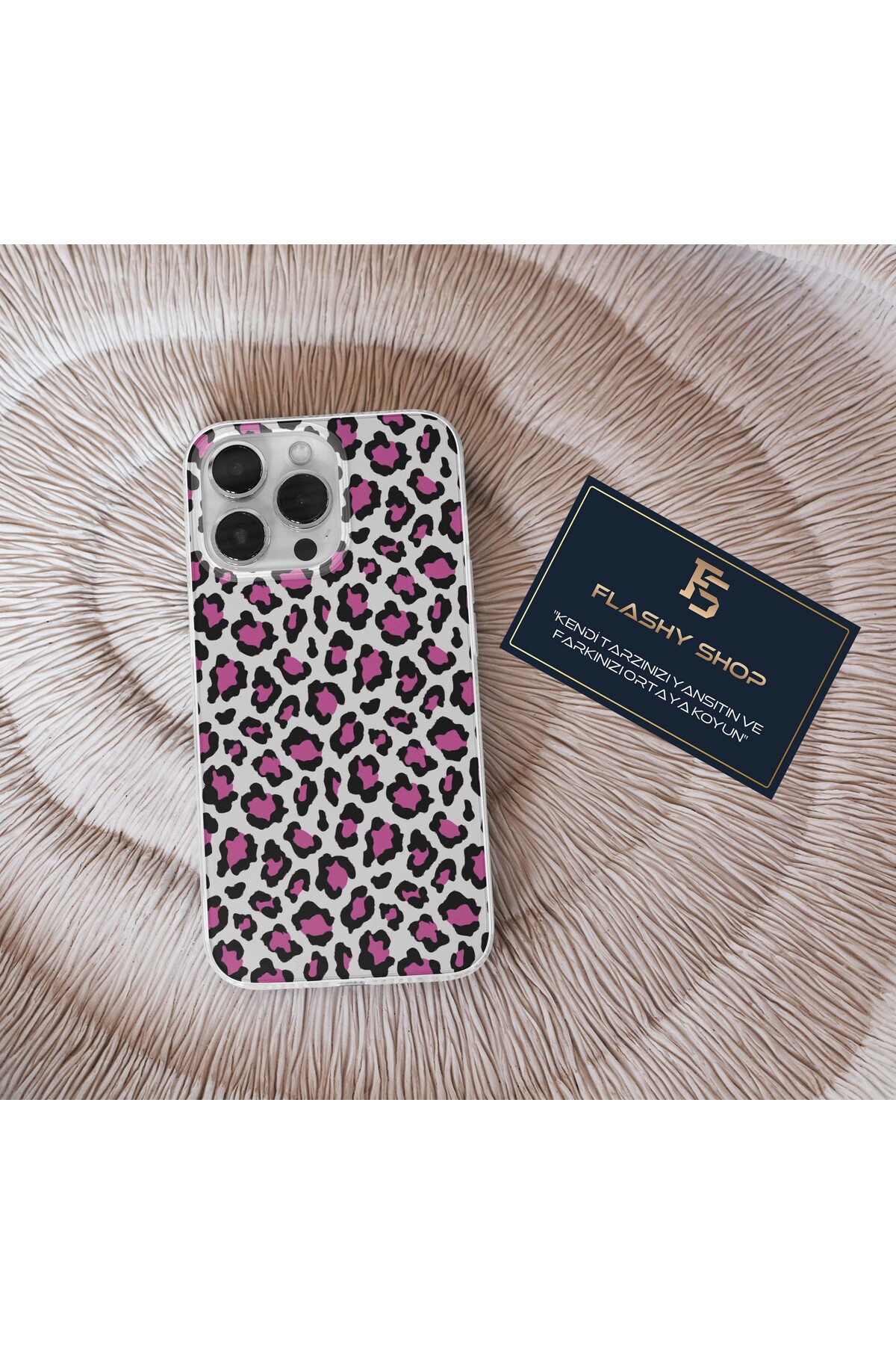 Transparent Case with Pink Leopard Pattern Compatible with Samsung Galaxy A35