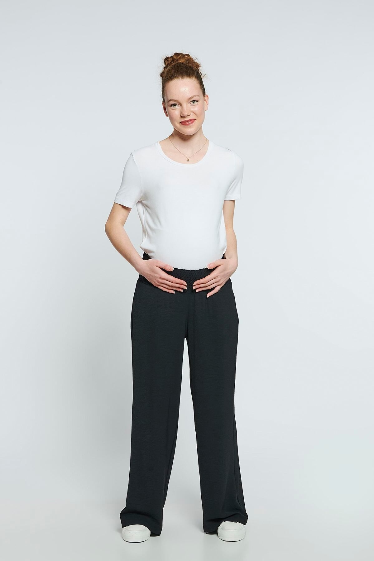 LYN MAMA-Raven Black Maternity Pants 3