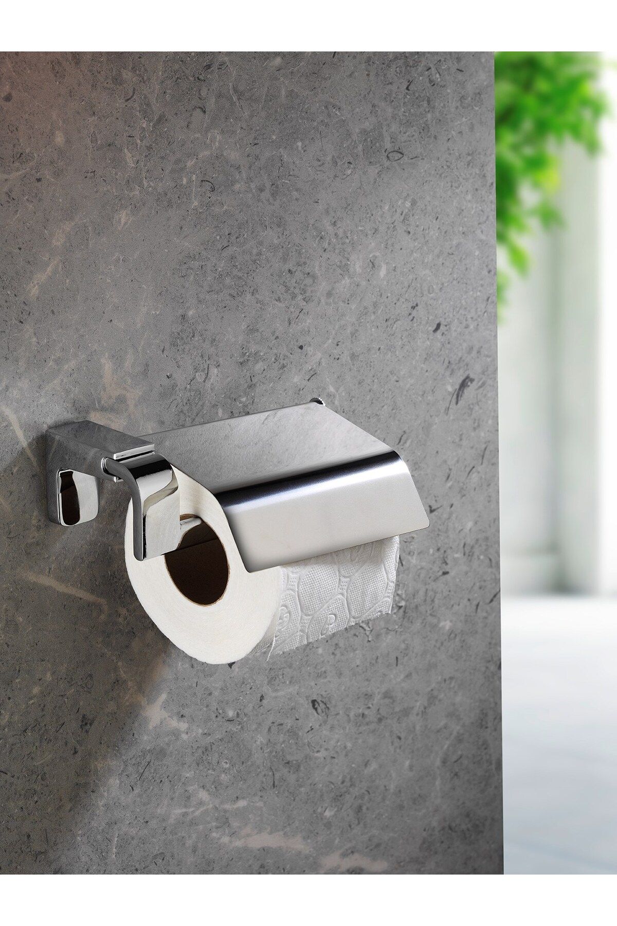 Uzun Ömürlü Paslanmaz Kapaklı Banyo ve Tuvalet Kağıtlığı, Duvara Monteli Krom