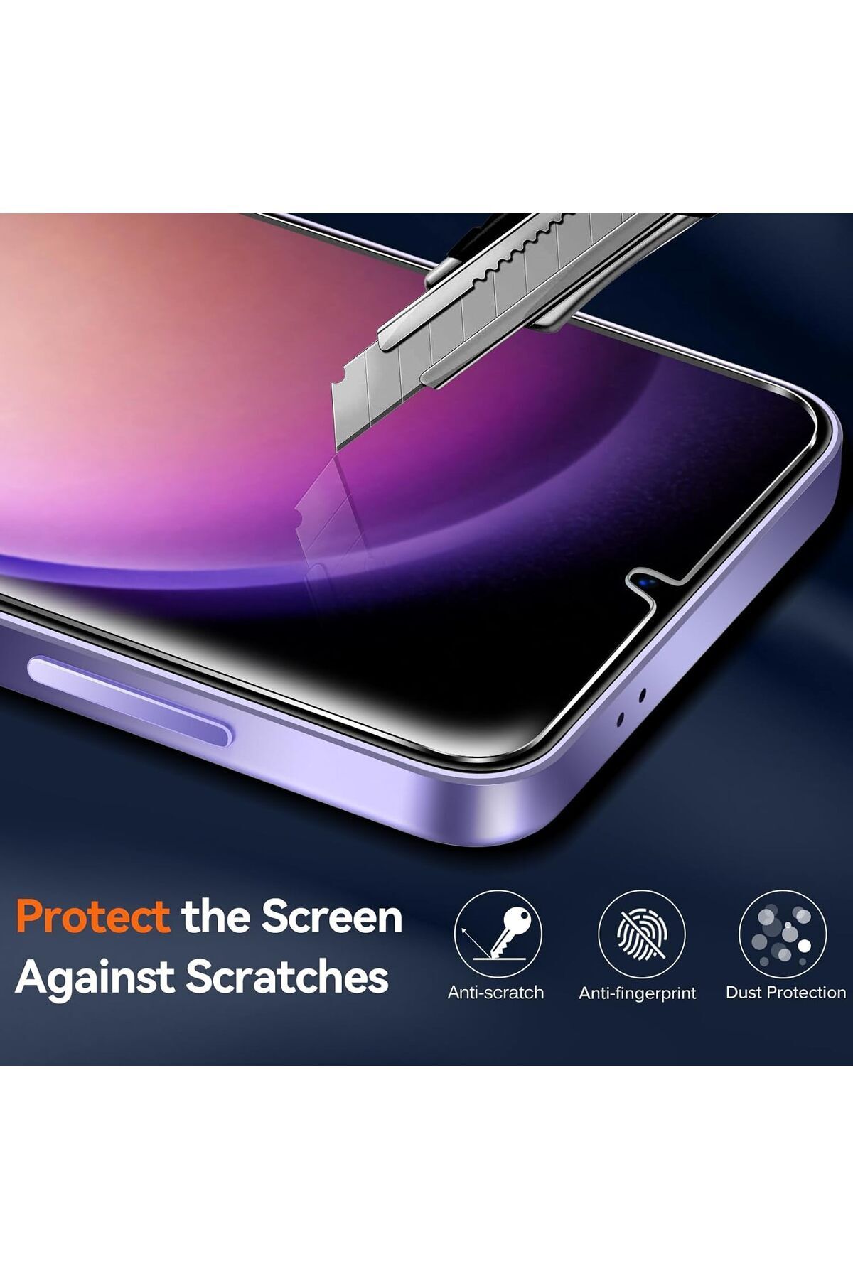 m.tk moveteck-Case for Samsung Galaxy S24 Plus Case with Camera Surround Protection Impact Resistant Transparent Silicone Cover + 9H Glass 4