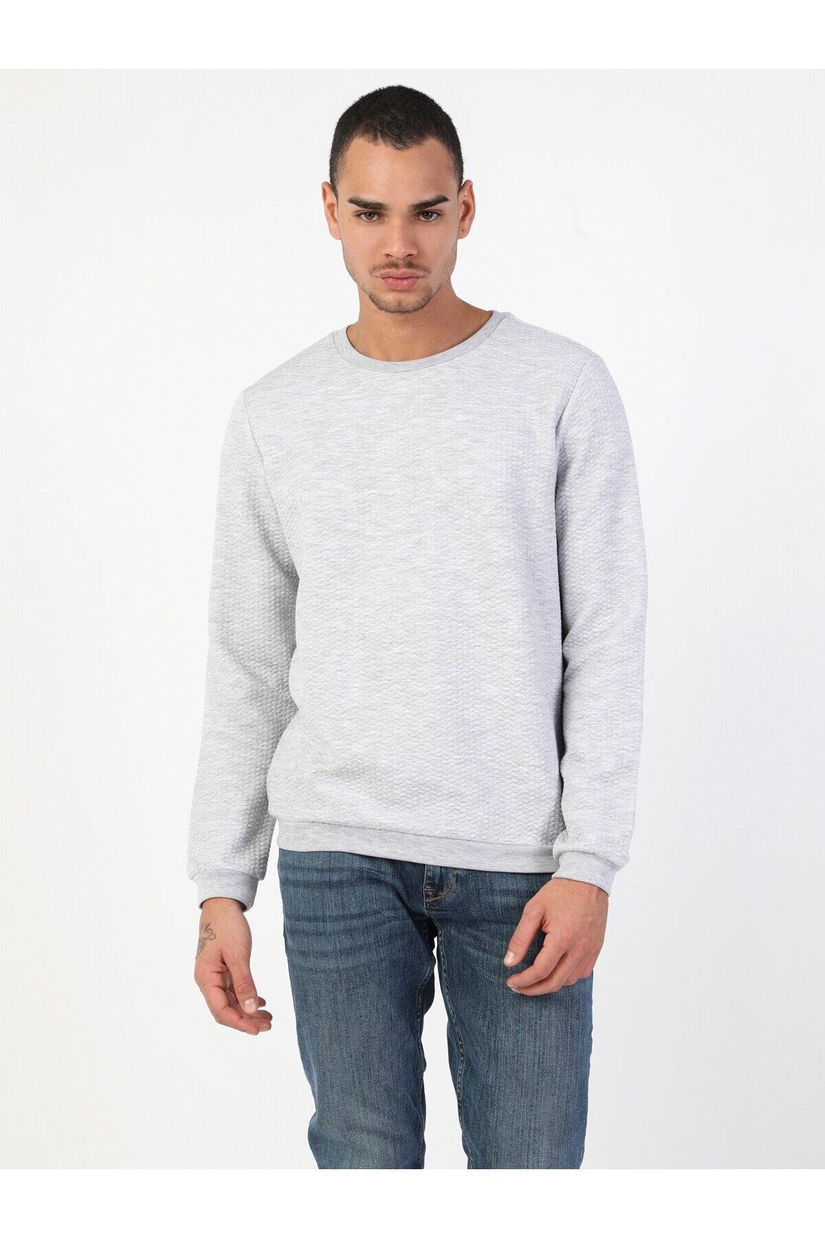 Colin’s مردان مناسب و خاکستری melanj sweatshirt
