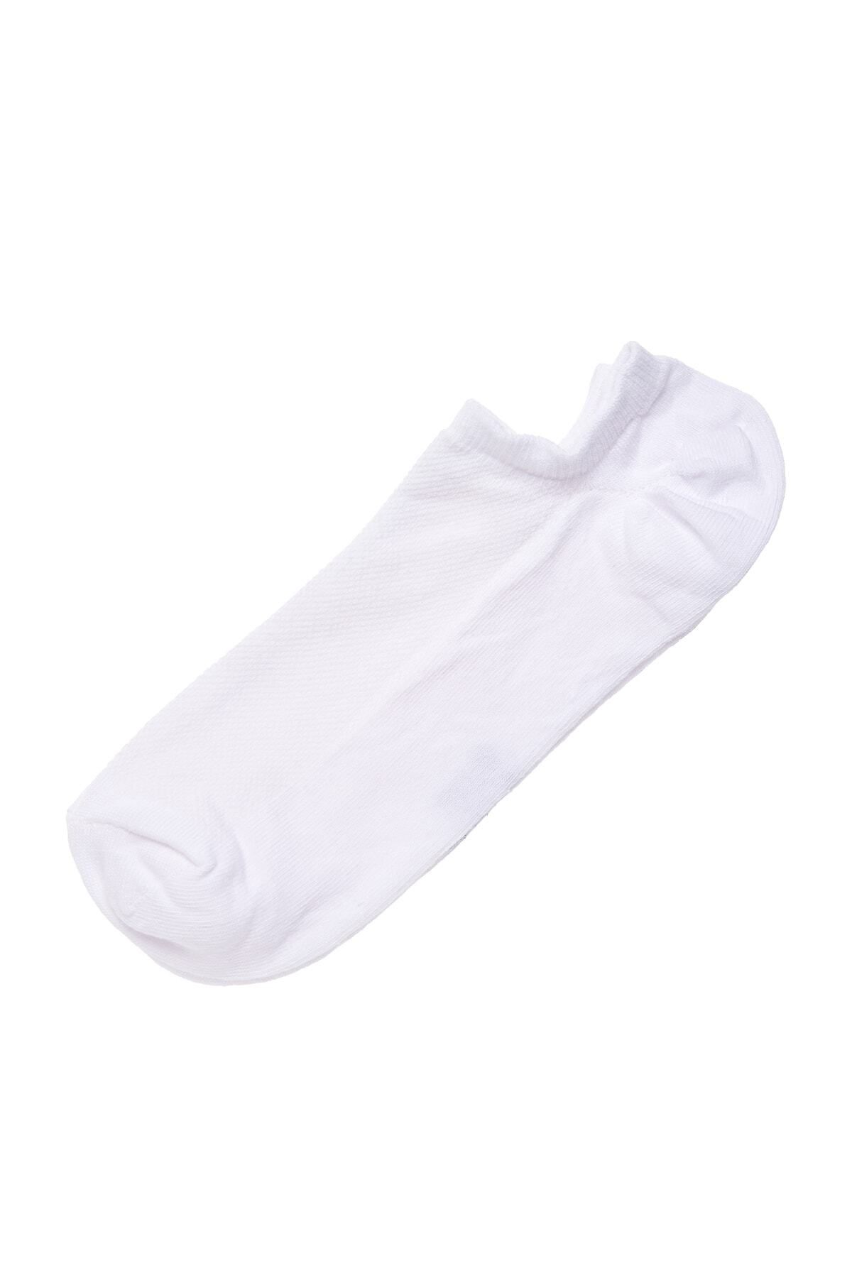 Dagi-Bílé pánské bavlněné krátké balerínové ponožky 2