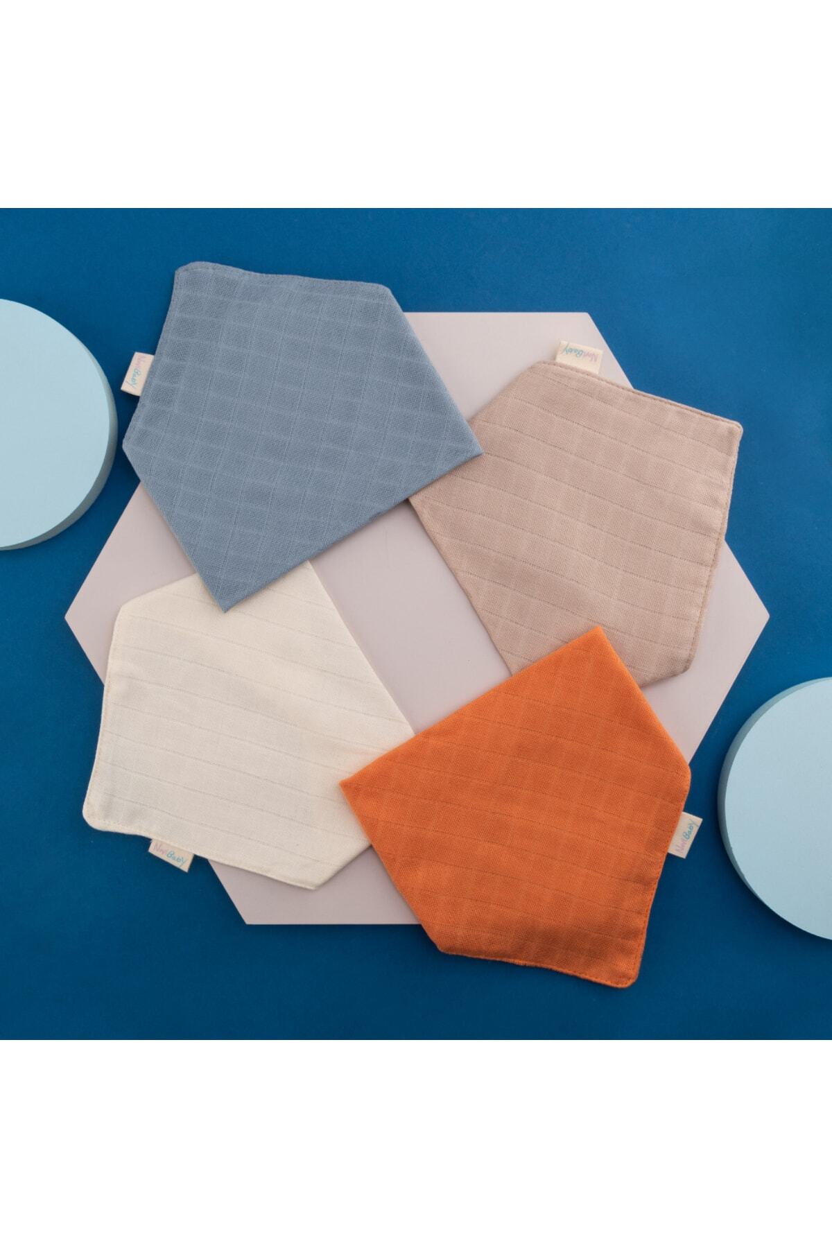 Novibaby Müslin Bebek Fular Önlük – Petrol – Mama Önlüğü Salya Bezi Ağız Mendili Bandana 30x30cm fotoğrafı 4 (önizleme)