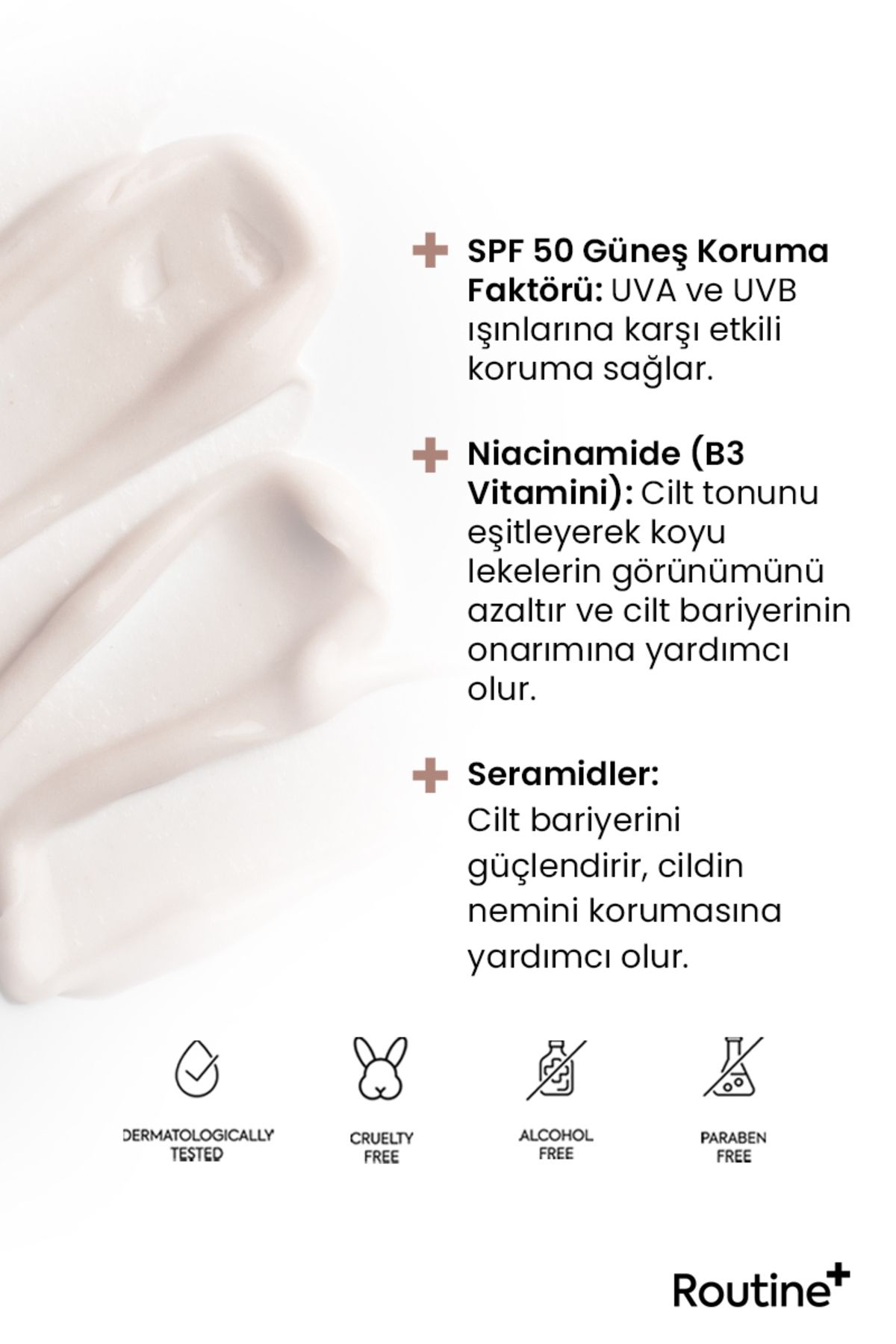 Routine+-SPF50 Niacinamide Sunscreen Moisturizing Cream 2