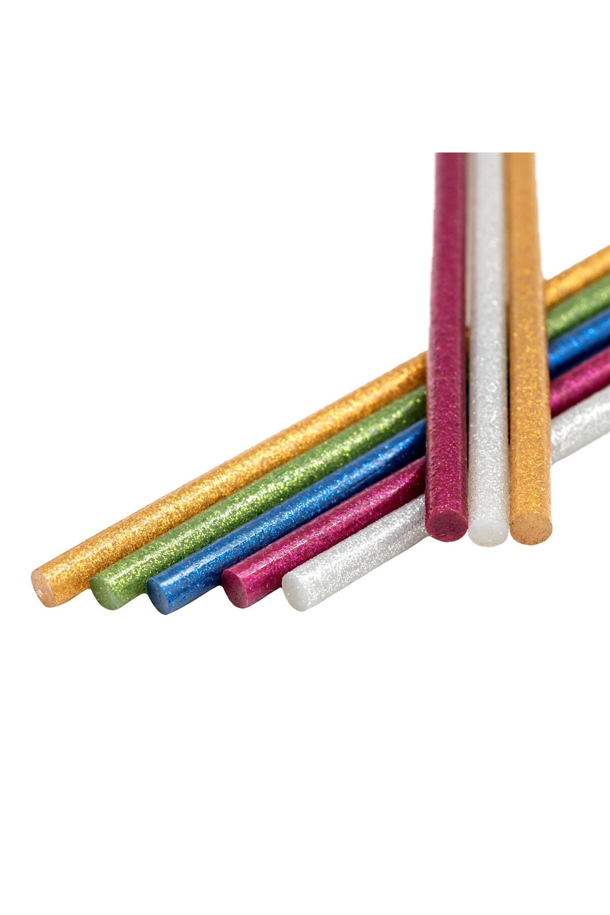 Modellino Renkli Simli Ince 6'lı Mum Silikon Çubuk