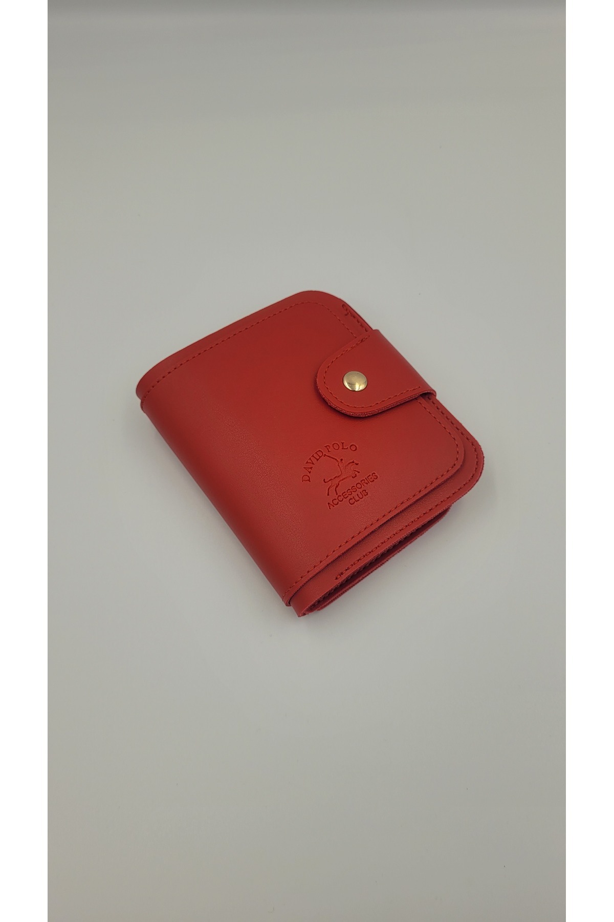 Women's David Polo Red Multi Compartment Mini Size Quality Soft Wallet