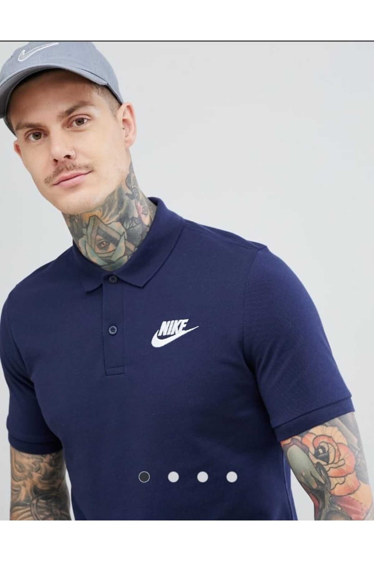 Navy blue discount nike polo shirt