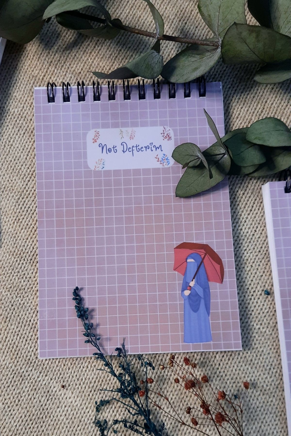 Burak Baskı Tasarım-Rahmet Rain Hicabi / A-6 Wire Spiral Checked Notepad NotepadMemo Pad, Memo Pad, Ramadan 4
