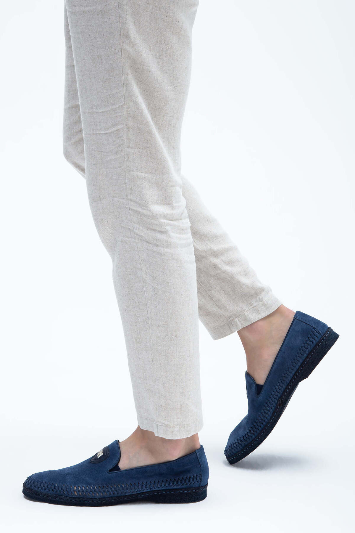 جیامپیرونیکولا کفش راحتی مردانه چرم اصل جیامپیرو نیکولا به رنگ سرمه‌ای