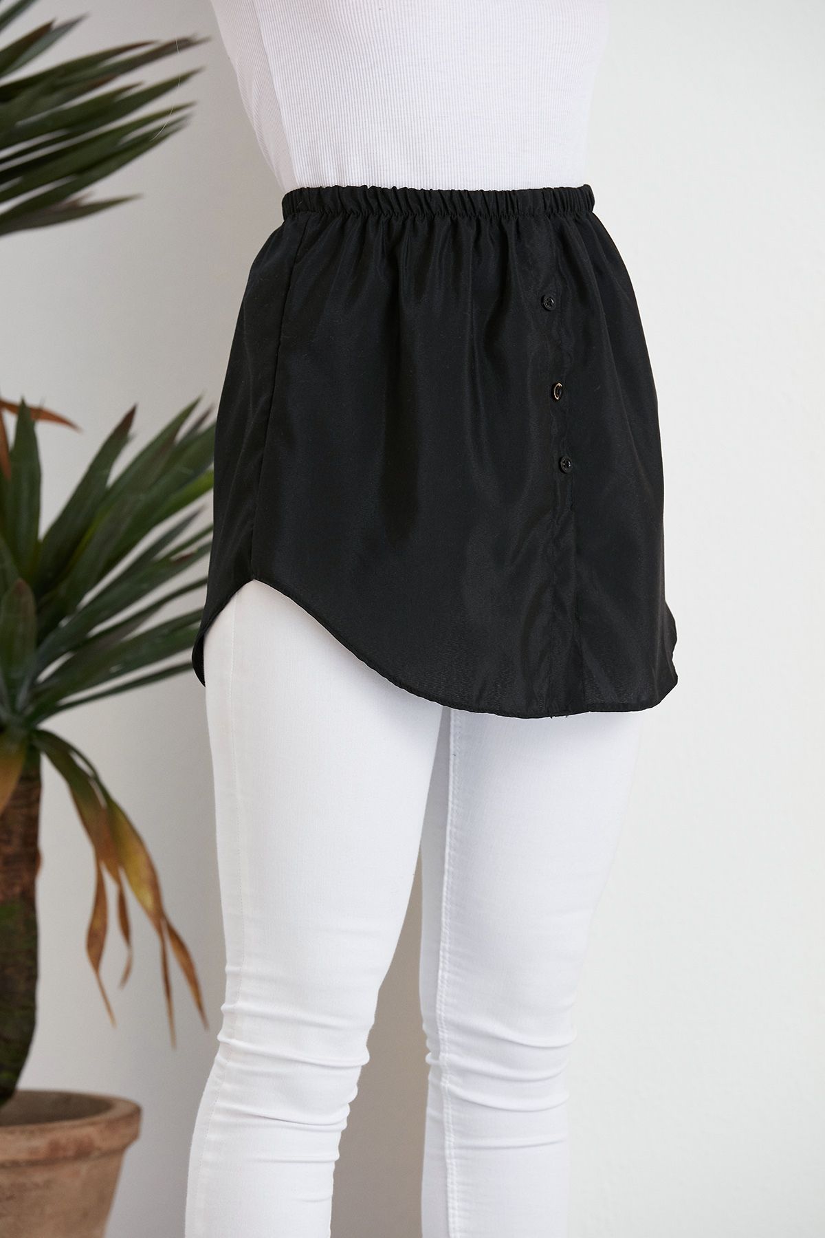 Space Fashion Black Savior Skirt Undershirt Underwear Trendyol
