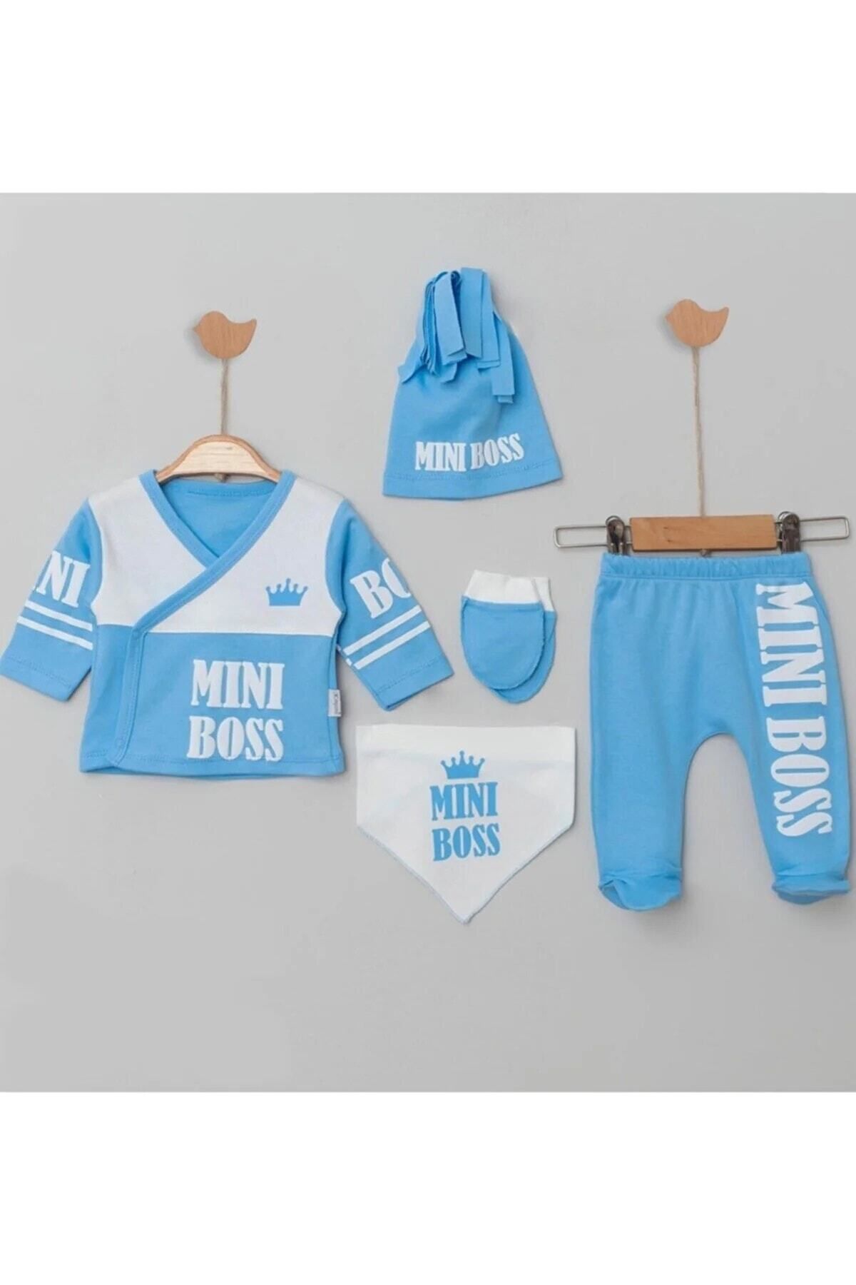 Cherub Baby Mini Boss Baby Boy 5 Piece Hospital Outfit Set